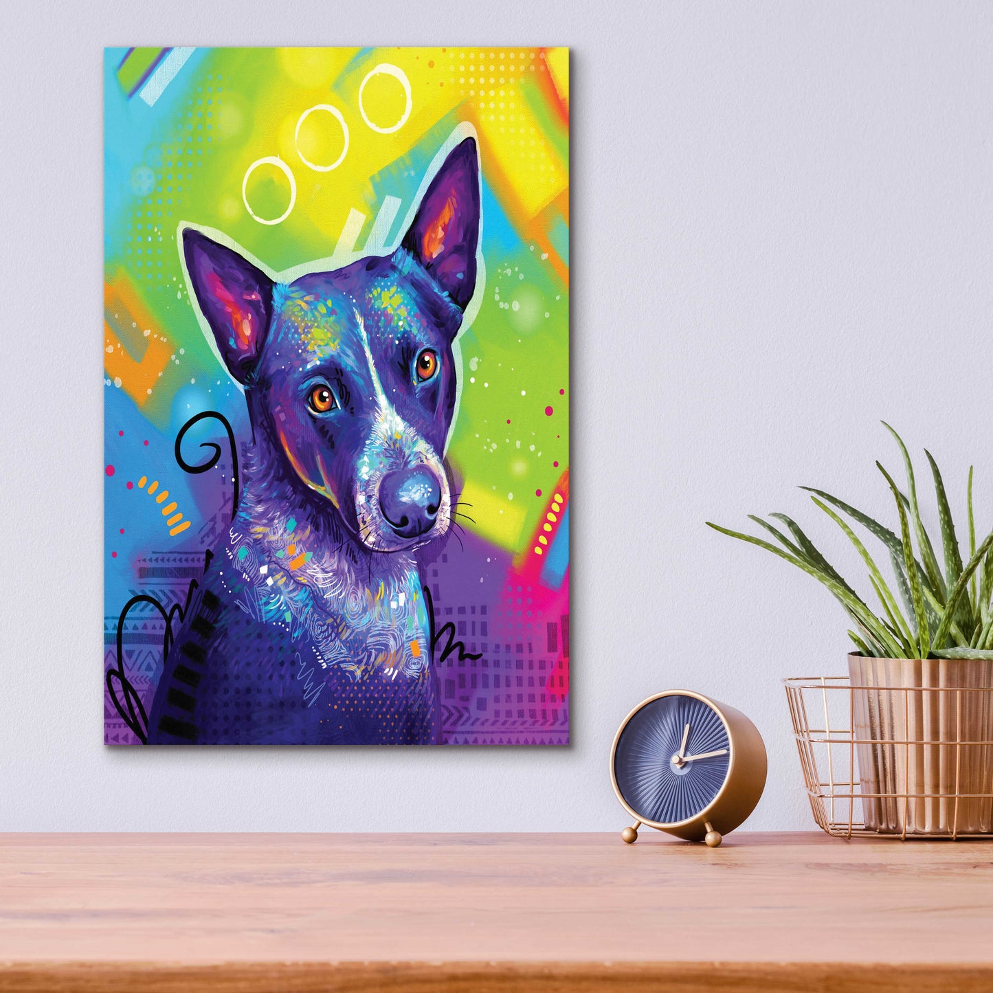 Epic Art 'Pop Art Australian Cattle Dog' by Furbaby Affiliates, Acrylic Glass Wall Art,12x16