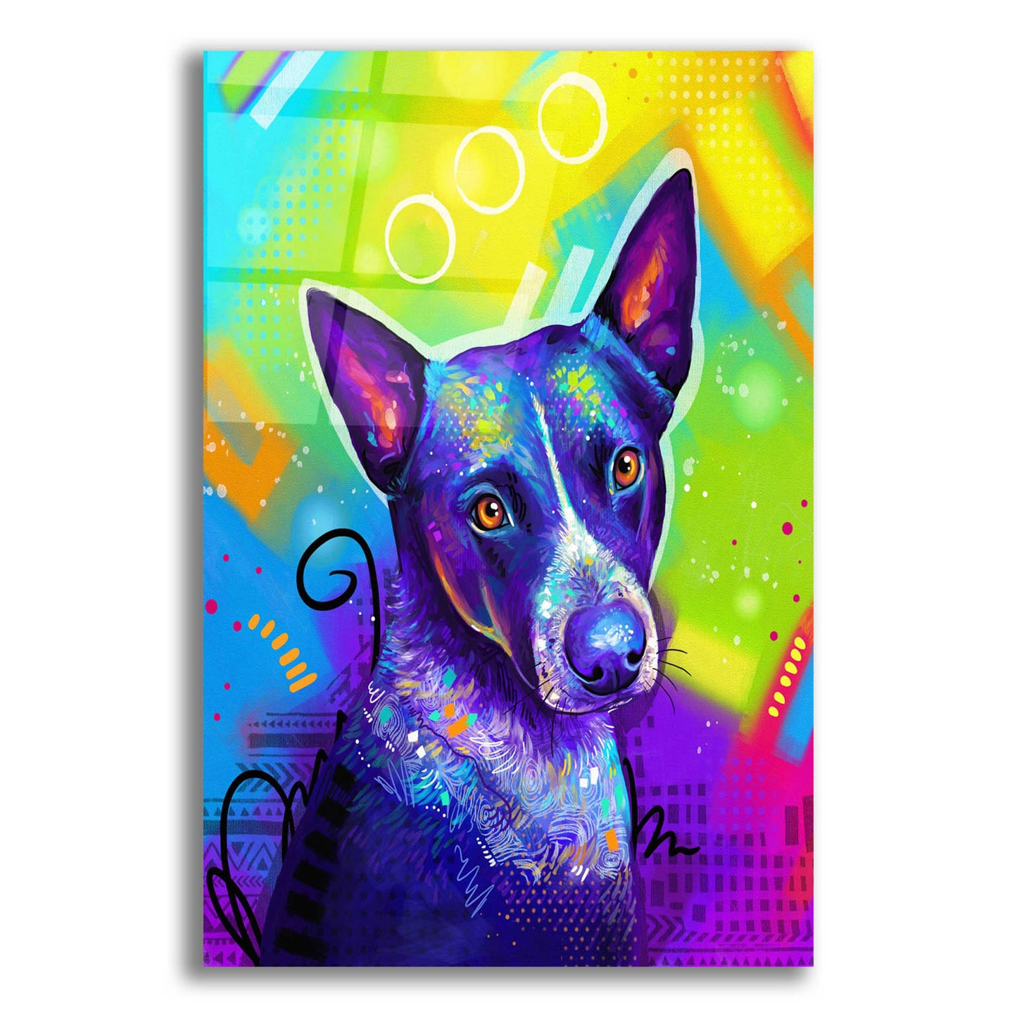 Epic Art 'Pop Art Australian Cattle Dog' by Furbaby Affiliates, Acrylic Glass Wall Art,12x16