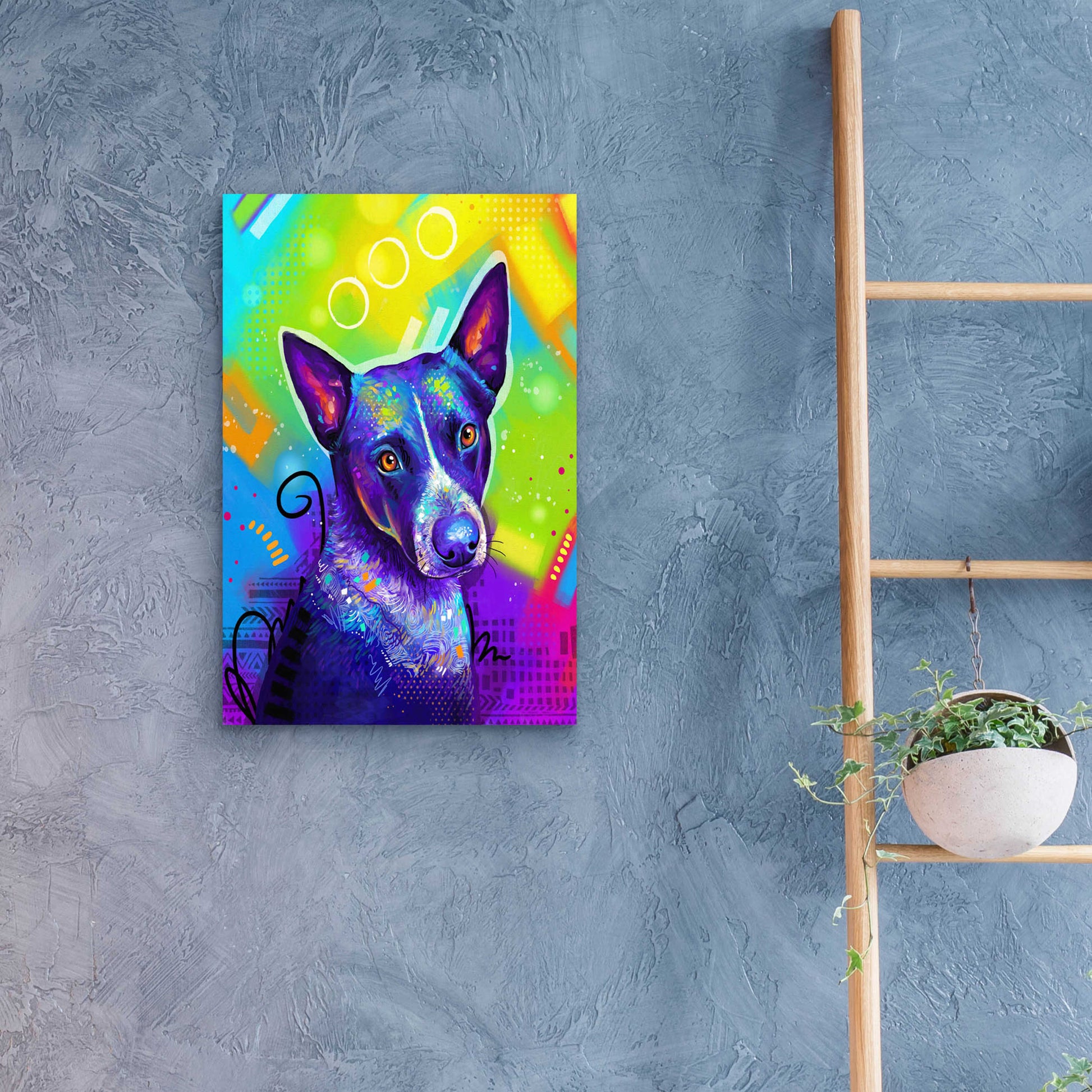 Epic Art 'Pop Art Australian Cattle Dog' by Furbaby Affiliates, Acrylic Glass Wall Art,16x24