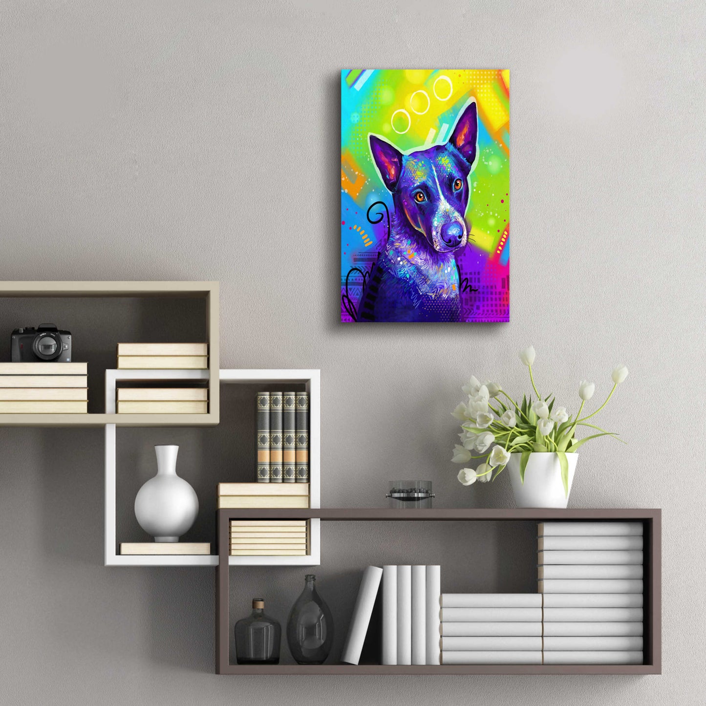 Epic Art 'Pop Art Australian Cattle Dog' by Furbaby Affiliates, Acrylic Glass Wall Art,16x24