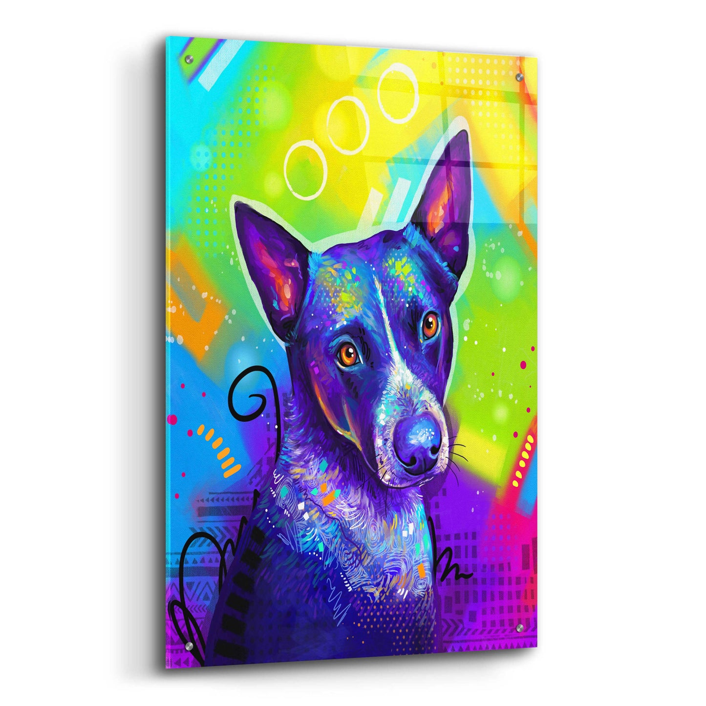 Epic Art 'Pop Art Australian Cattle Dog' by Furbaby Affiliates, Acrylic Glass Wall Art,24x36