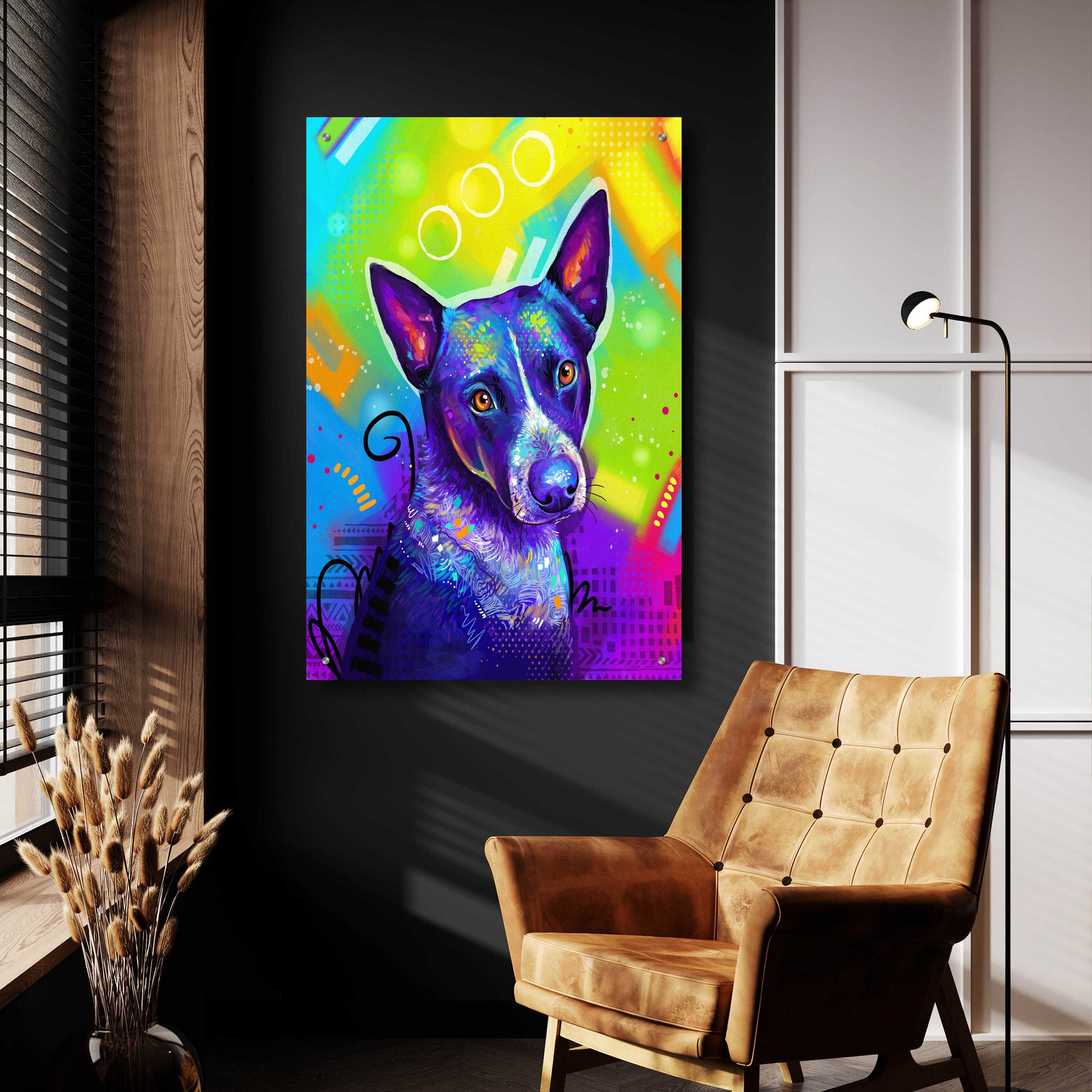 Epic Art 'Pop Art Australian Cattle Dog' by Furbaby Affiliates, Acrylic Glass Wall Art,24x36