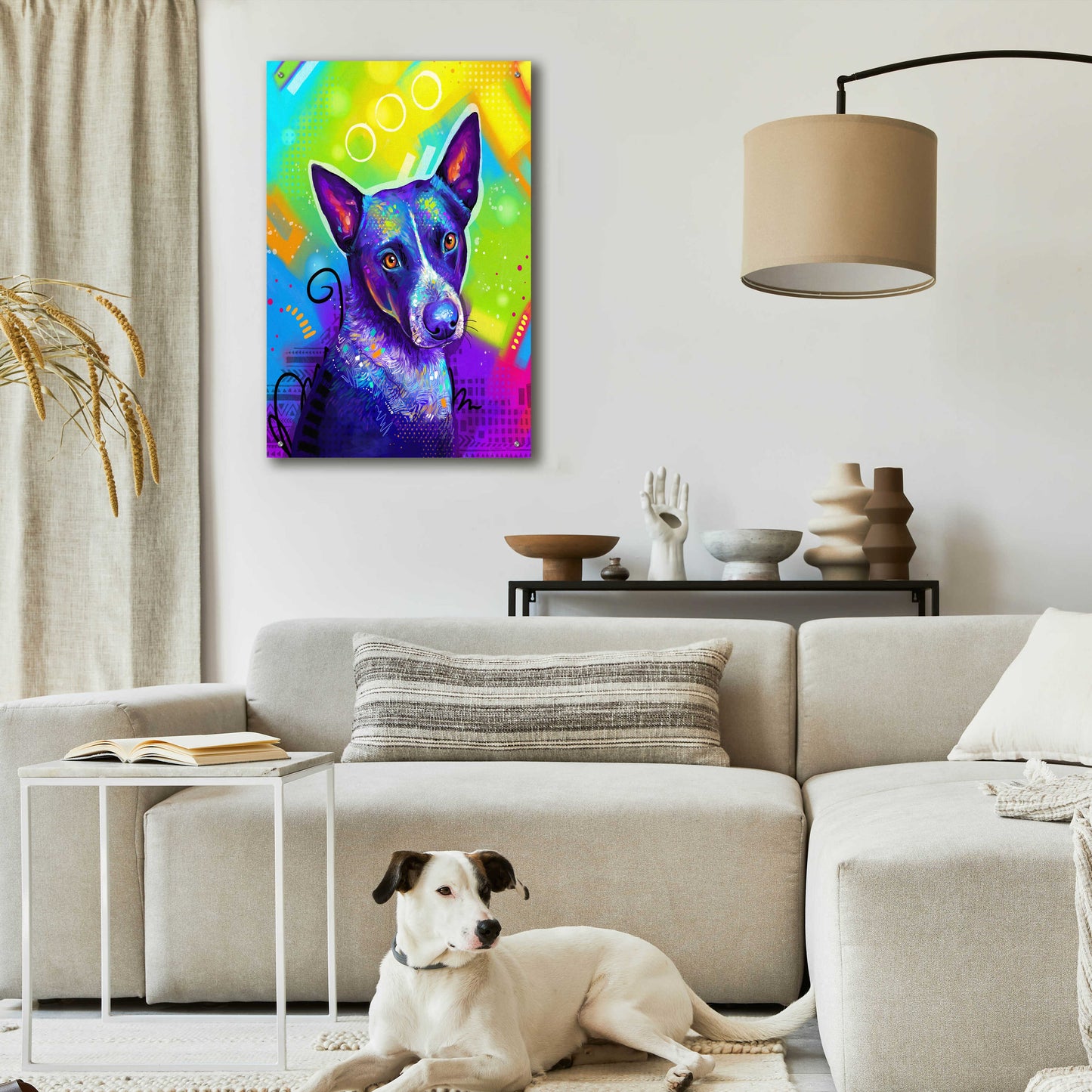 Epic Art 'Pop Art Australian Cattle Dog' by Furbaby Affiliates, Acrylic Glass Wall Art,24x36