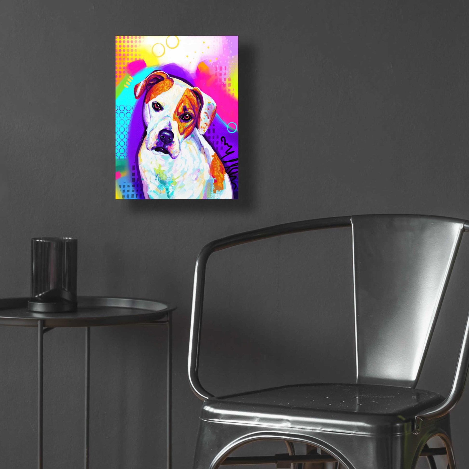 Epic Art 'Pop Art American Bulldog' by Furbaby Affiliates, Acrylic Glass Wall Art,12x16