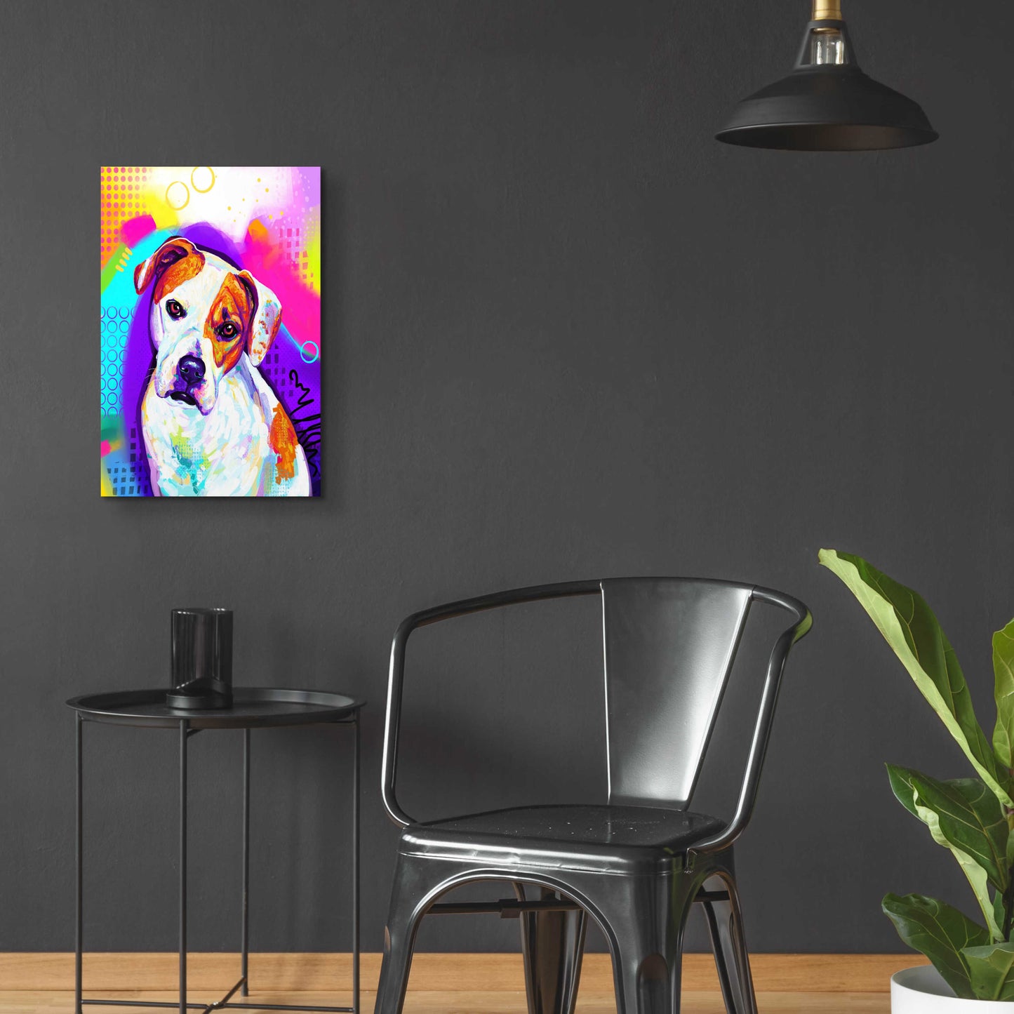 Epic Art 'Pop Art American Bulldog' by Furbaby Affiliates, Acrylic Glass Wall Art,16x24