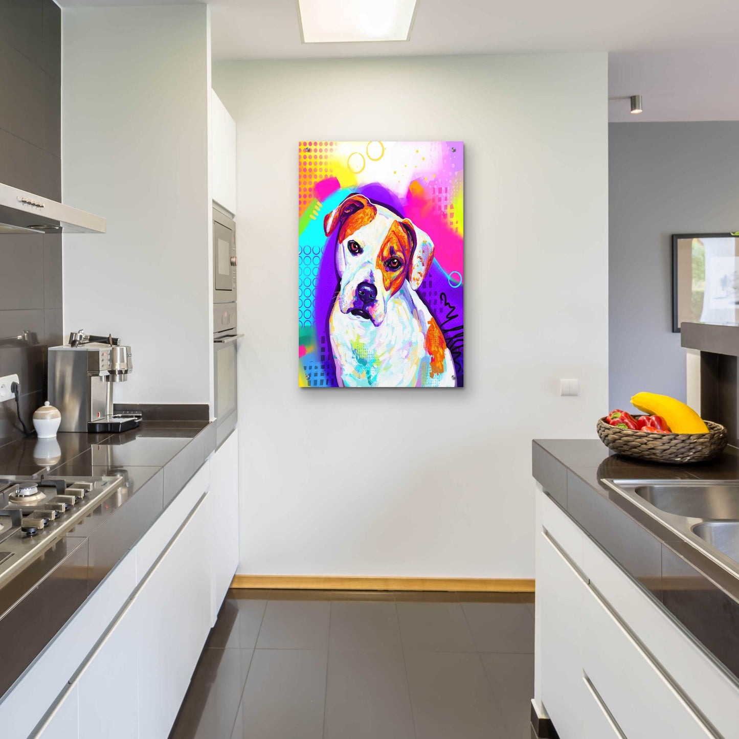 Epic Art 'Pop Art American Bulldog' by Furbaby Affiliates, Acrylic Glass Wall Art,24x36