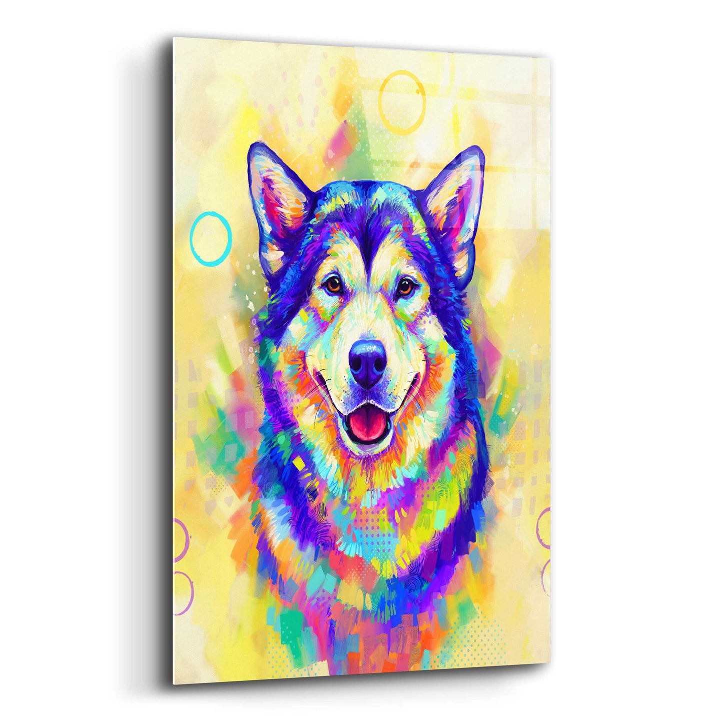 Epic Art 'Pop Art Alaskan Malamute' by Furbaby Affiliates, Acrylic Glass Wall Art,12x16