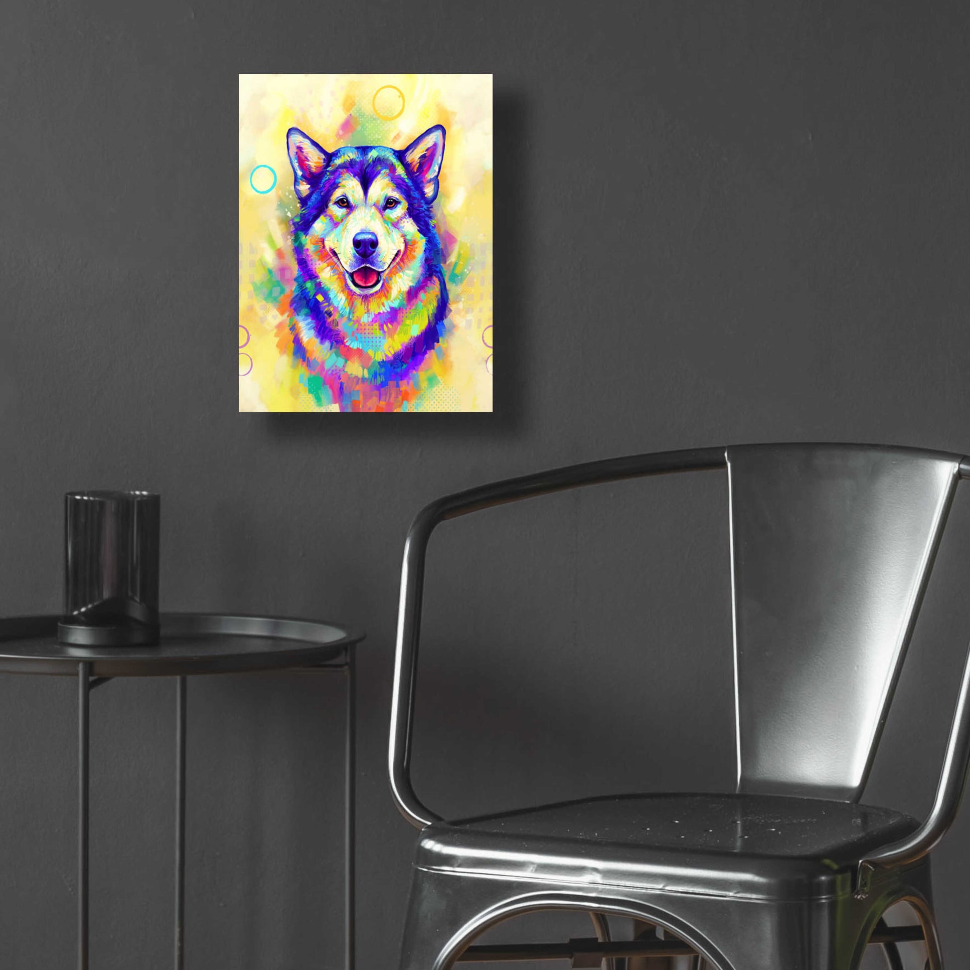 Epic Art 'Pop Art Alaskan Malamute' by Furbaby Affiliates, Acrylic Glass Wall Art,12x16