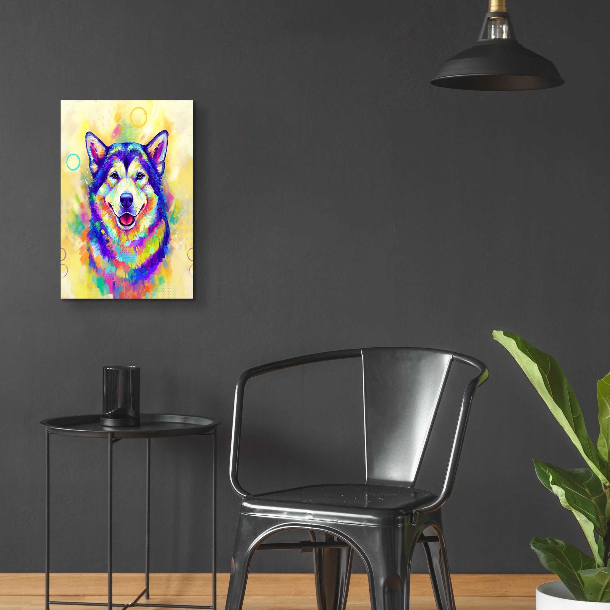 Epic Art 'Pop Art Alaskan Malamute' by Furbaby Affiliates, Acrylic Glass Wall Art,16x24