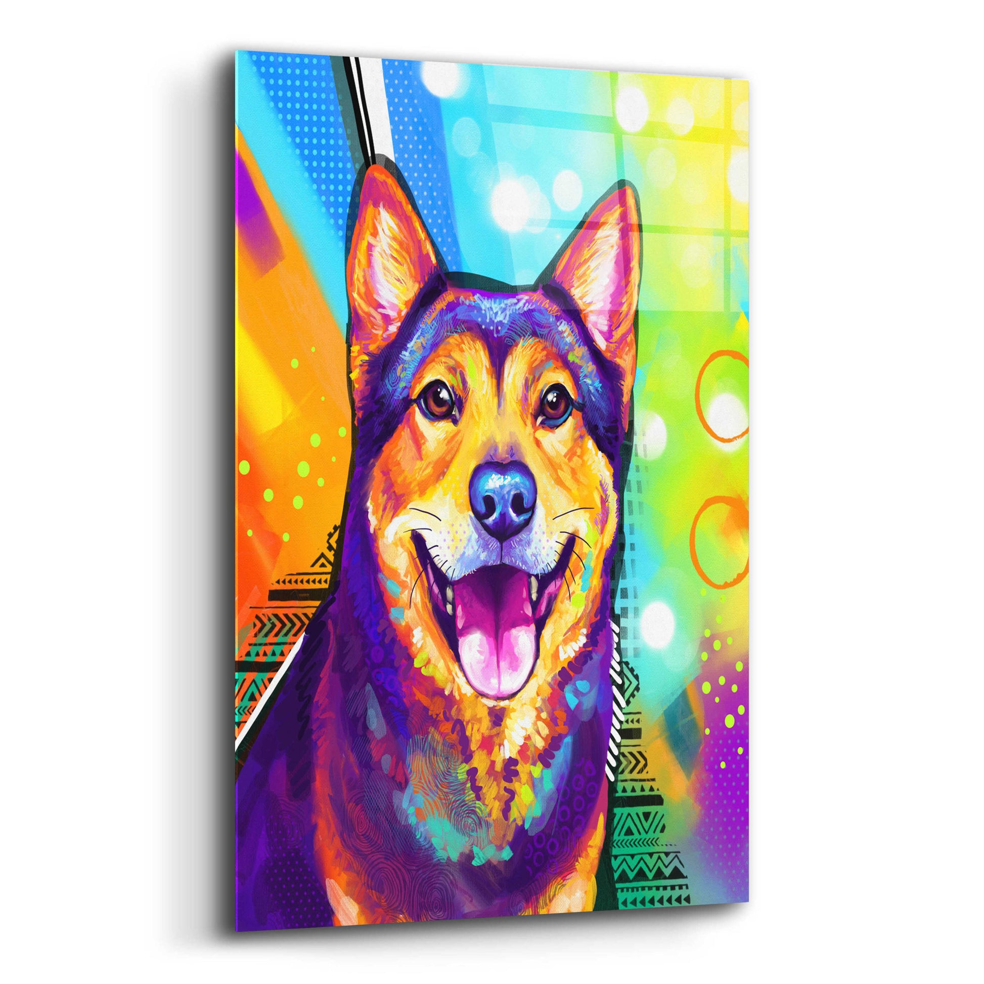 Epic Art 'Pop Art Akita' by Furbaby Affiliates, Acrylic Glass Wall Art,12x16