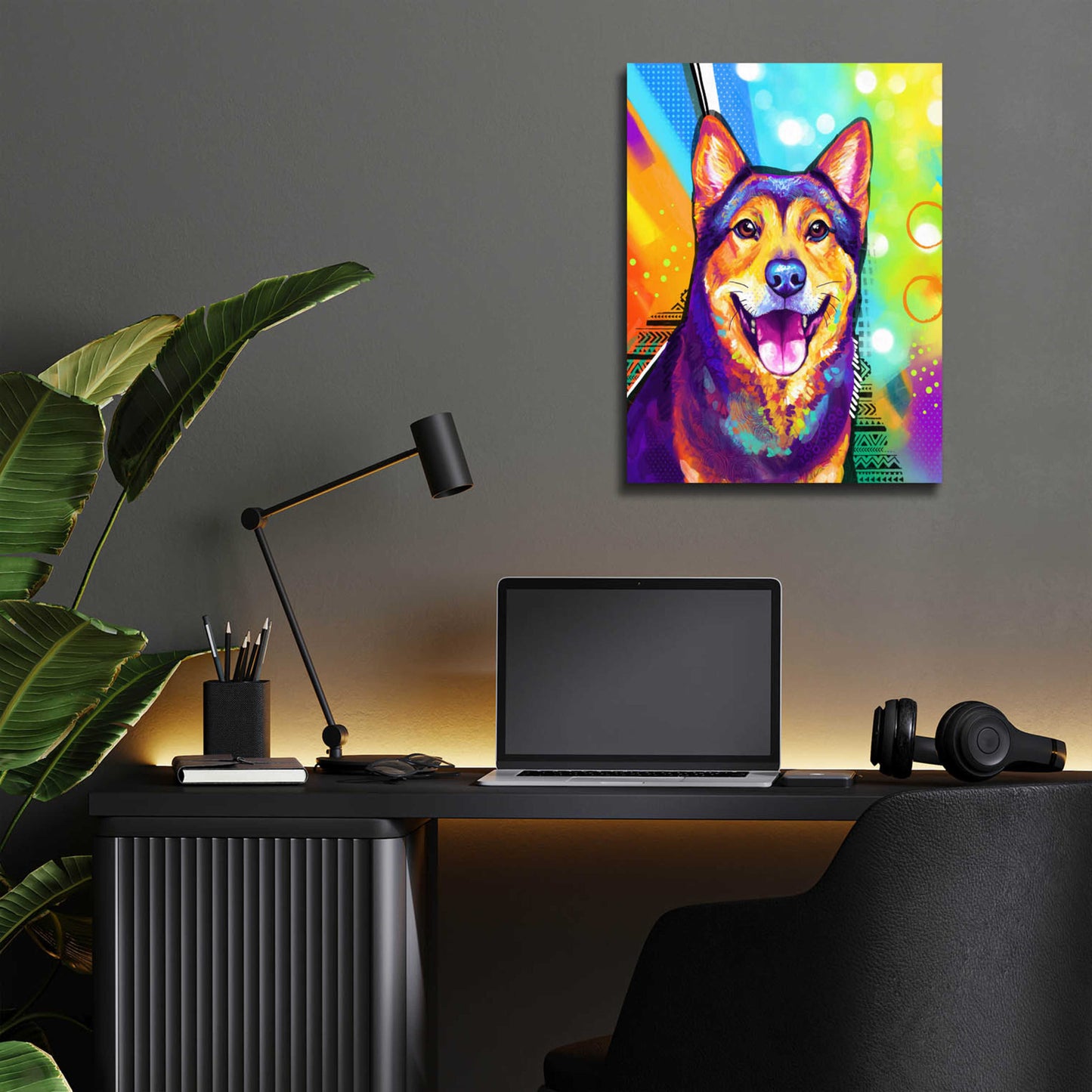 Epic Art 'Pop Art Akita' by Furbaby Affiliates, Acrylic Glass Wall Art,12x16