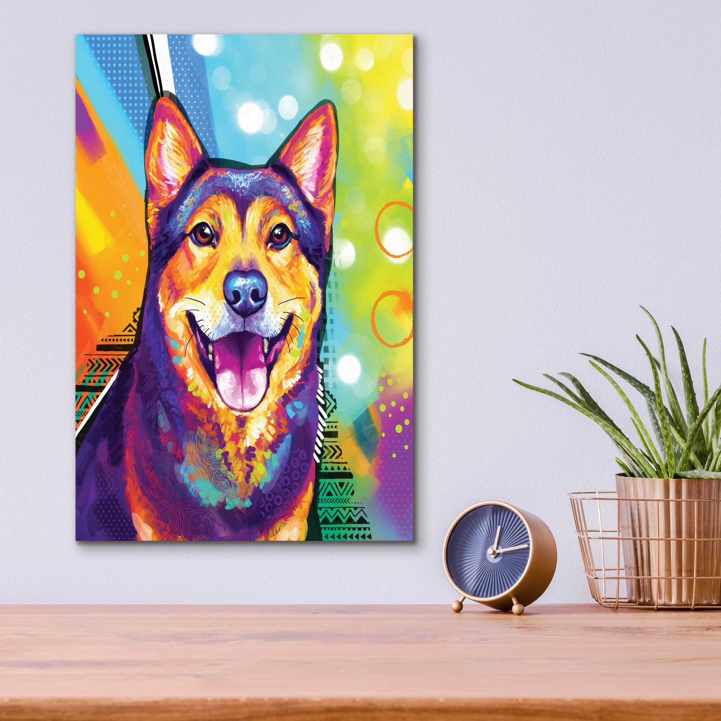 Epic Art 'Pop Art Akita' by Furbaby Affiliates, Acrylic Glass Wall Art,12x16