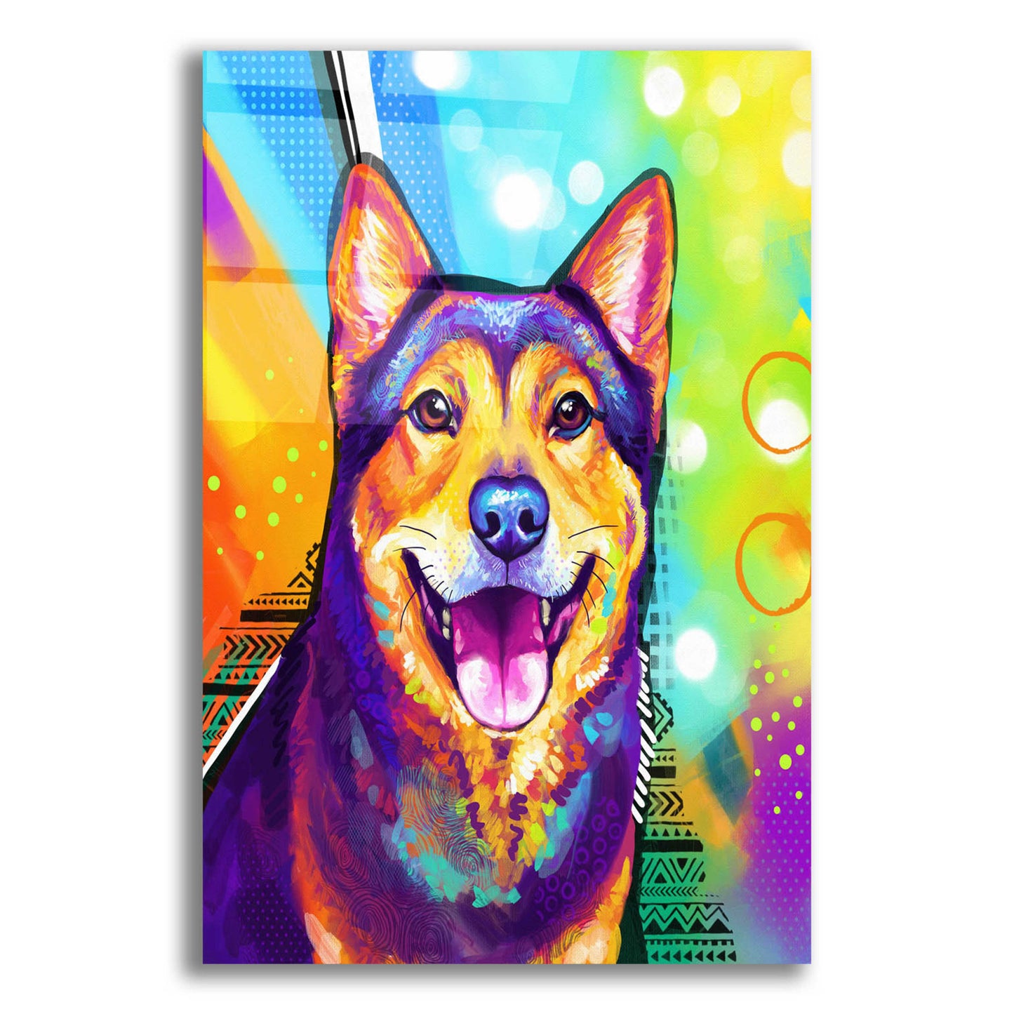 Epic Art 'Pop Art Akita' by Furbaby Affiliates, Acrylic Glass Wall Art,12x16