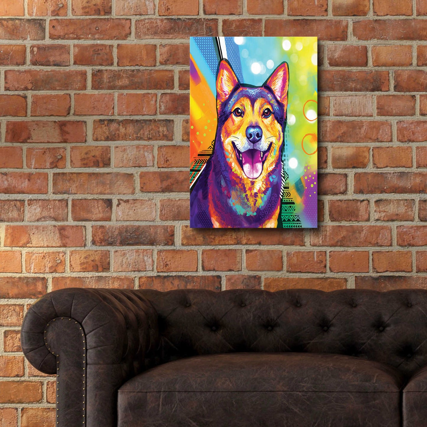 Epic Art 'Pop Art Akita' by Furbaby Affiliates, Acrylic Glass Wall Art,16x24