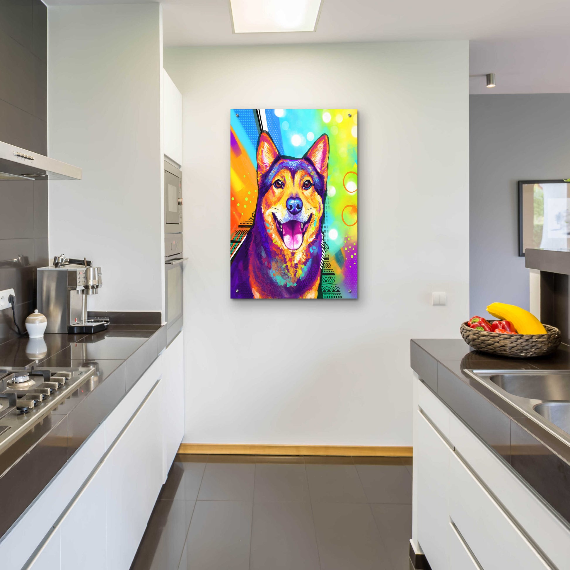 Epic Art 'Pop Art Akita' by Furbaby Affiliates, Acrylic Glass Wall Art,24x36