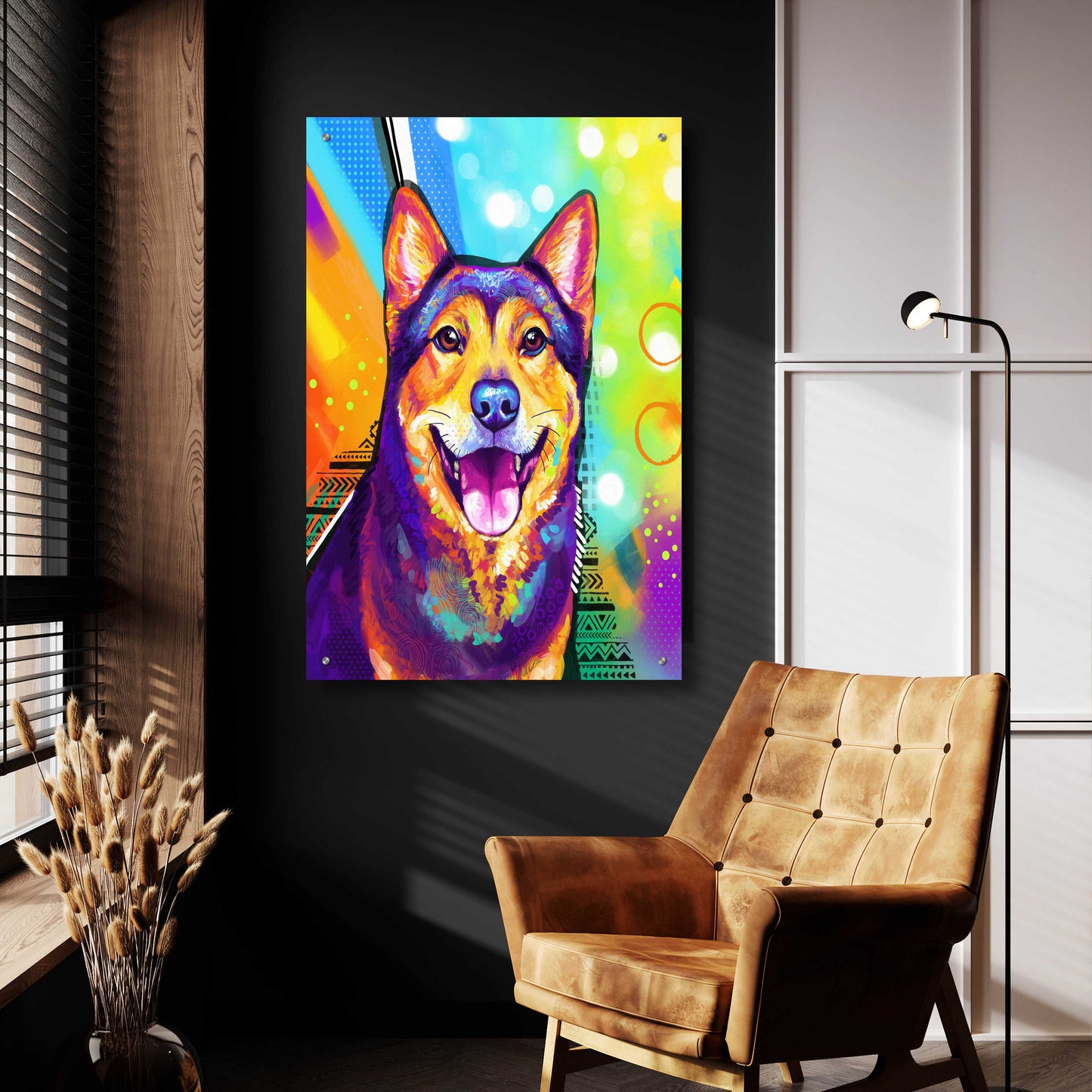 Epic Art 'Pop Art Akita' by Furbaby Affiliates, Acrylic Glass Wall Art,24x36