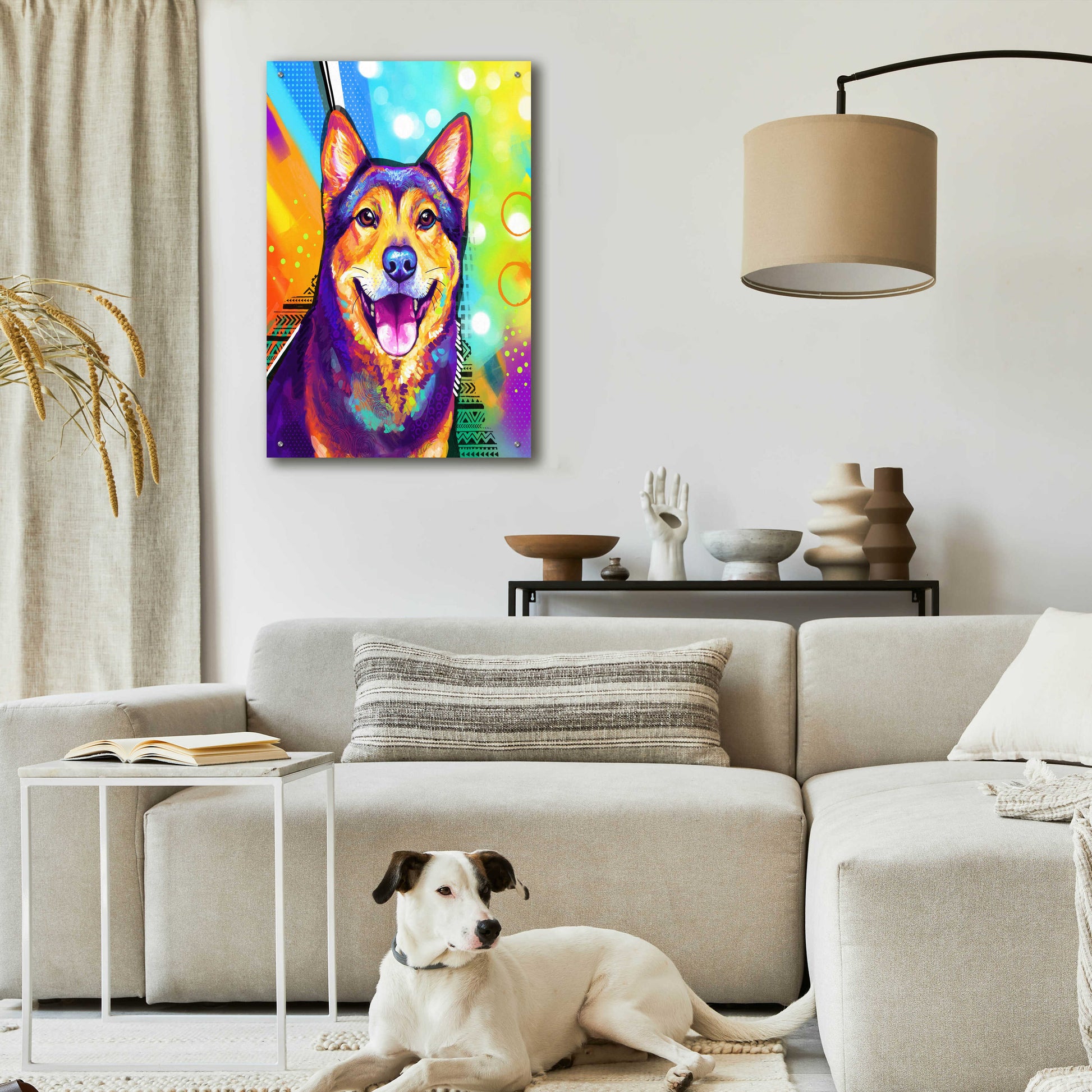 Epic Art 'Pop Art Akita' by Furbaby Affiliates, Acrylic Glass Wall Art,24x36