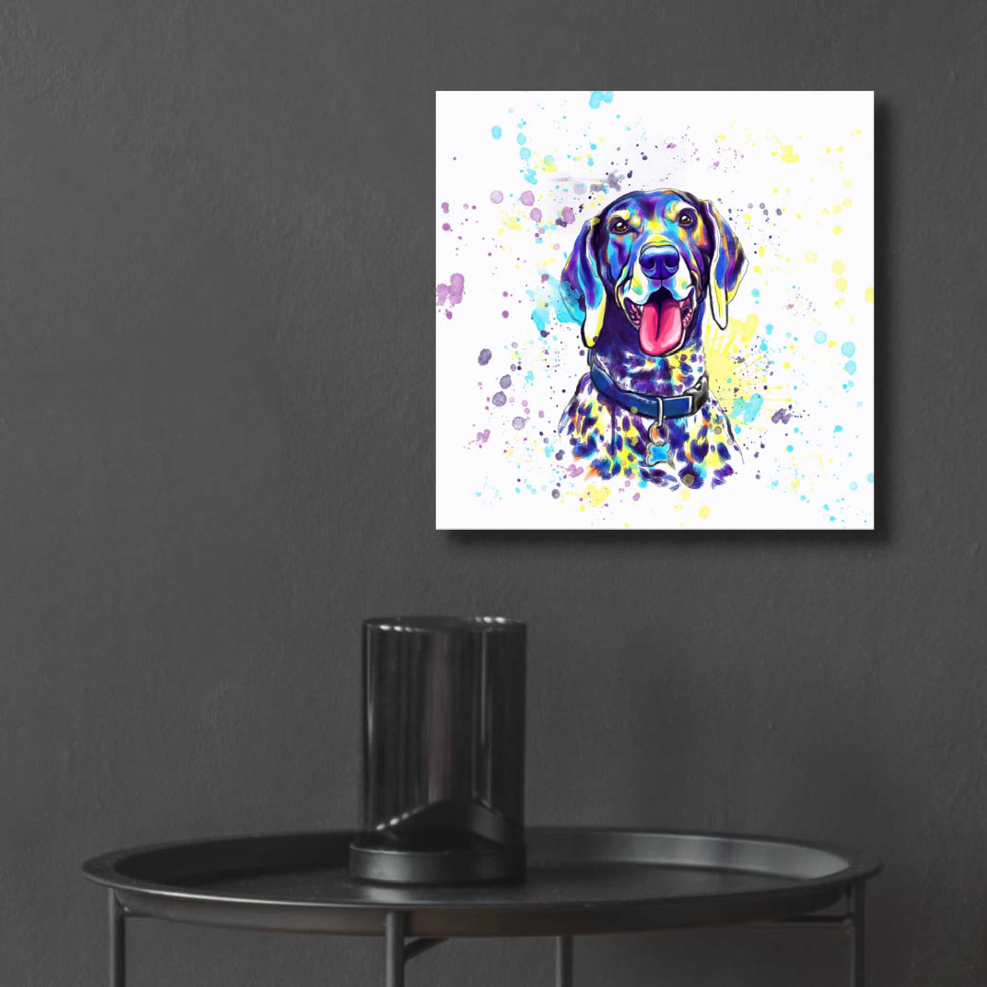 Epic Art 'Colorful Watercolor German Shorthaired Pointer 2' by Furbaby Affiliates, Acrylic Glass Wall Art,12x12