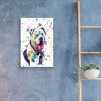 Epic Art 'Colorful Watercolor American Bulldog 2' by Furbaby Affiliates, Acrylic Glass Wall Art,16x24