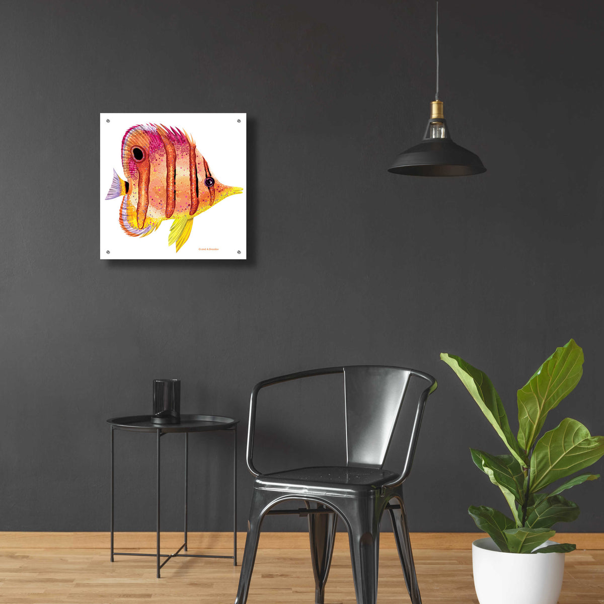 Epic Art 'New Fish 4' by Olga and Alexey Drozdov, Acrylic Glass Wall Art,24x24