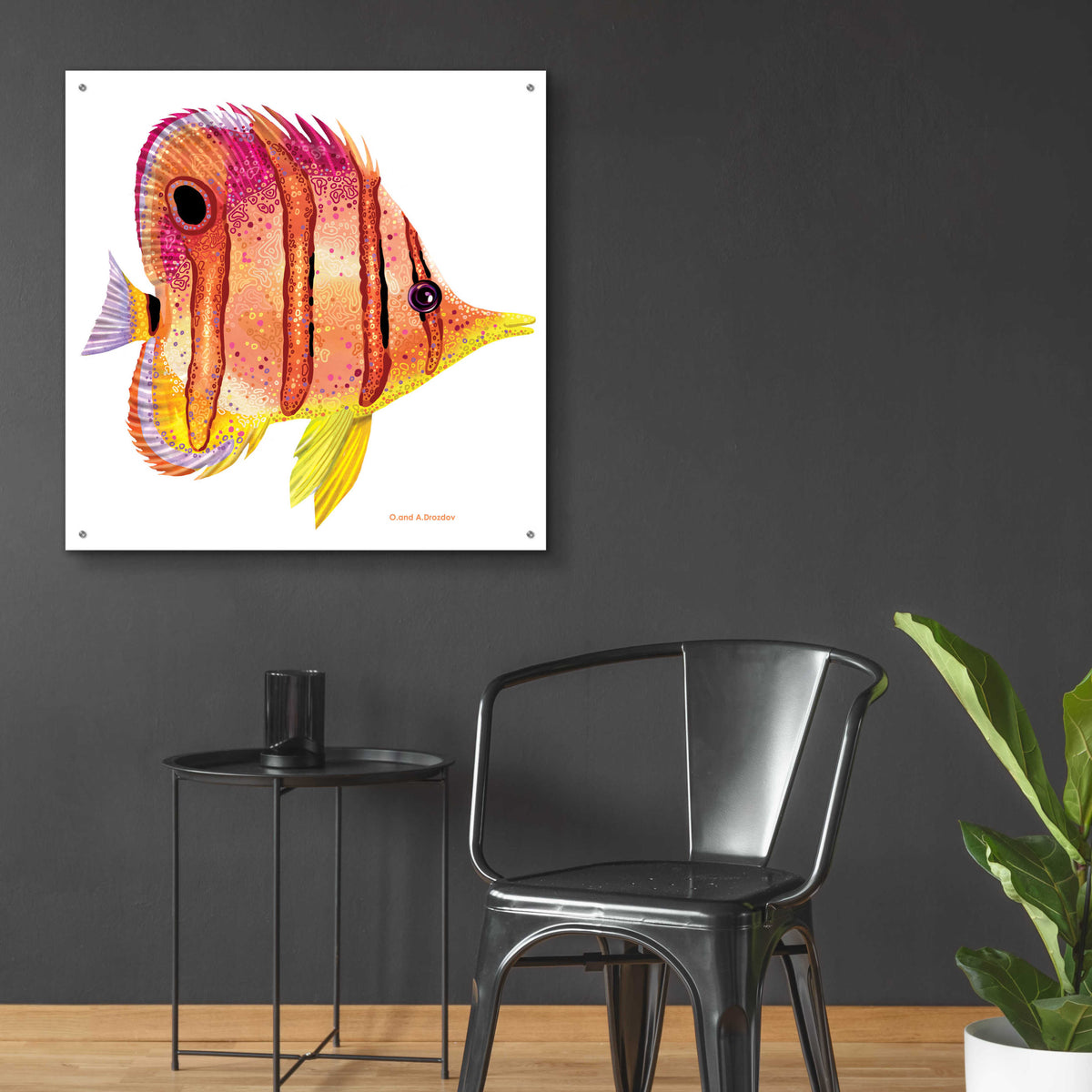 Epic Art 'New Fish 4' by Olga and Alexey Drozdov, Acrylic Glass Wall Art,36x36