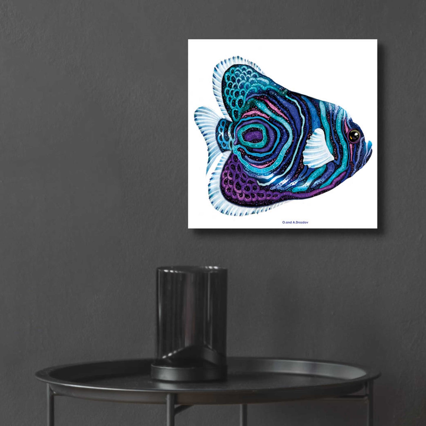 Epic Art 'New Fish 3' by Olga and Alexey Drozdov, Acrylic Glass Wall Art,12x12