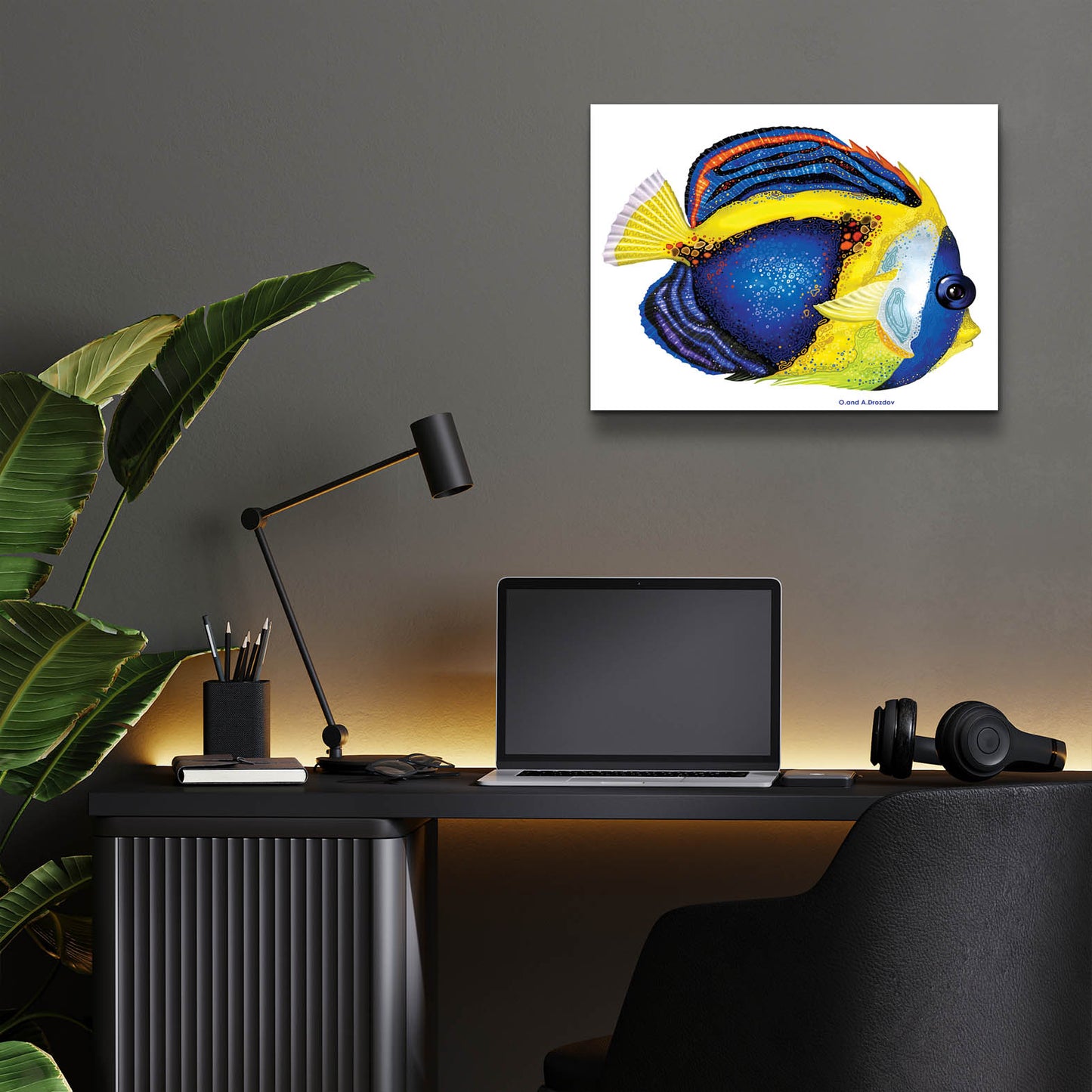 Epic Art 'New Fish 2' by Olga and Alexey Drozdov, Acrylic Glass Wall Art,16x12