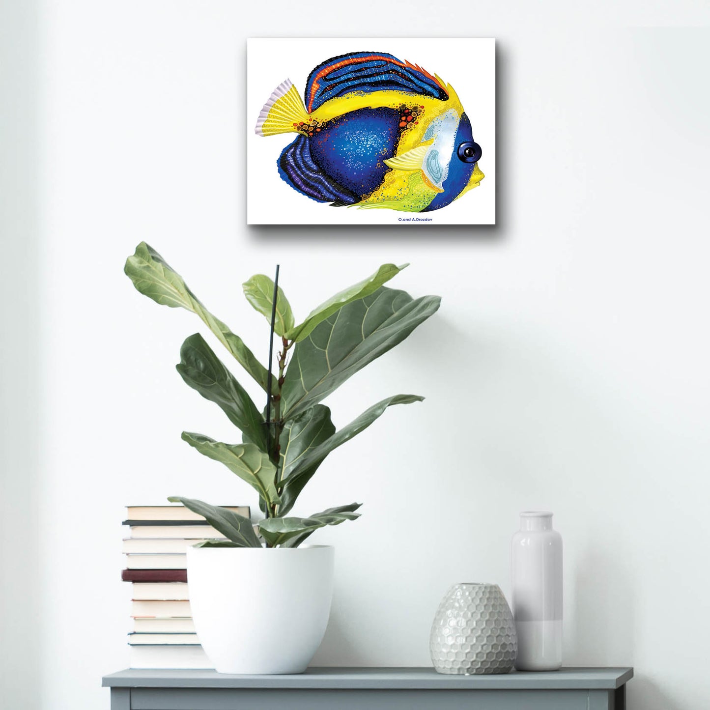 Epic Art 'New Fish 2' by Olga and Alexey Drozdov, Acrylic Glass Wall Art,16x12