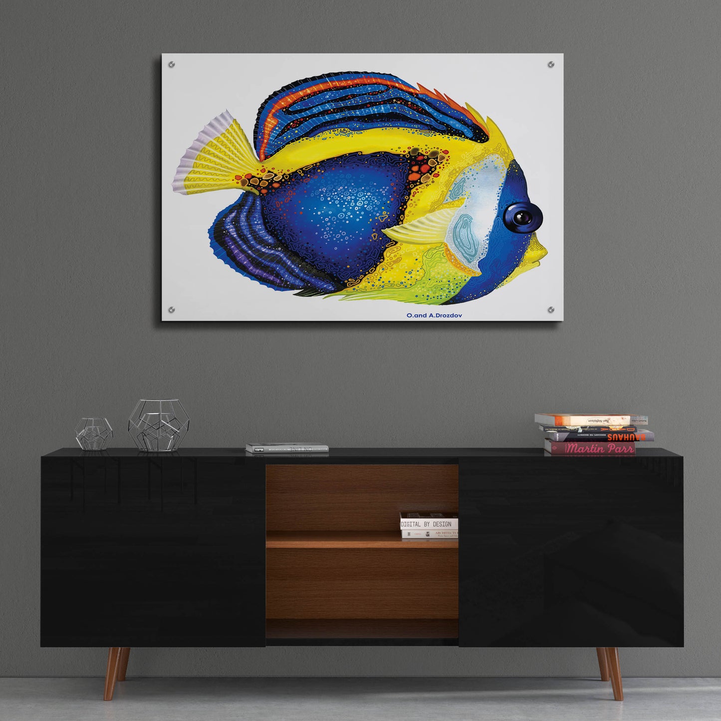 Epic Art 'New Fish 2' by Olga and Alexey Drozdov, Acrylic Glass Wall Art,36x24