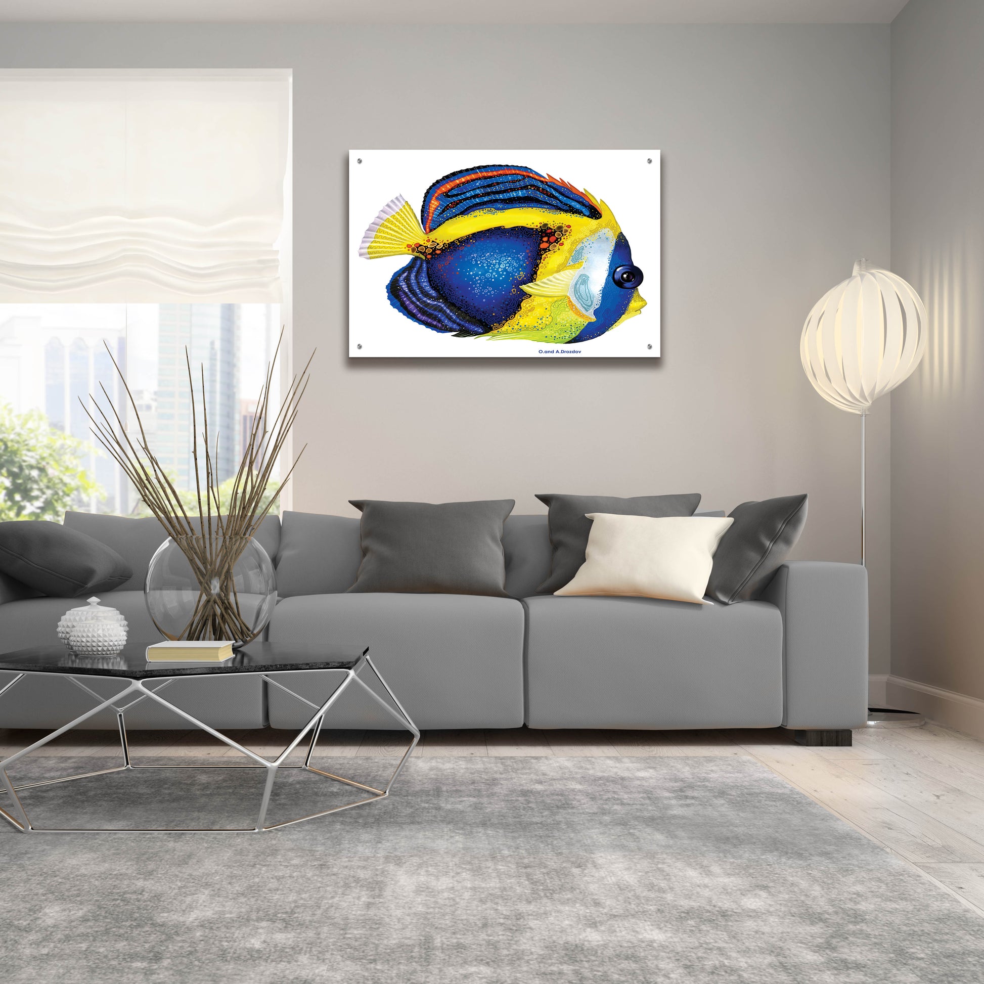 Epic Art 'New Fish 2' by Olga and Alexey Drozdov, Acrylic Glass Wall Art,36x24