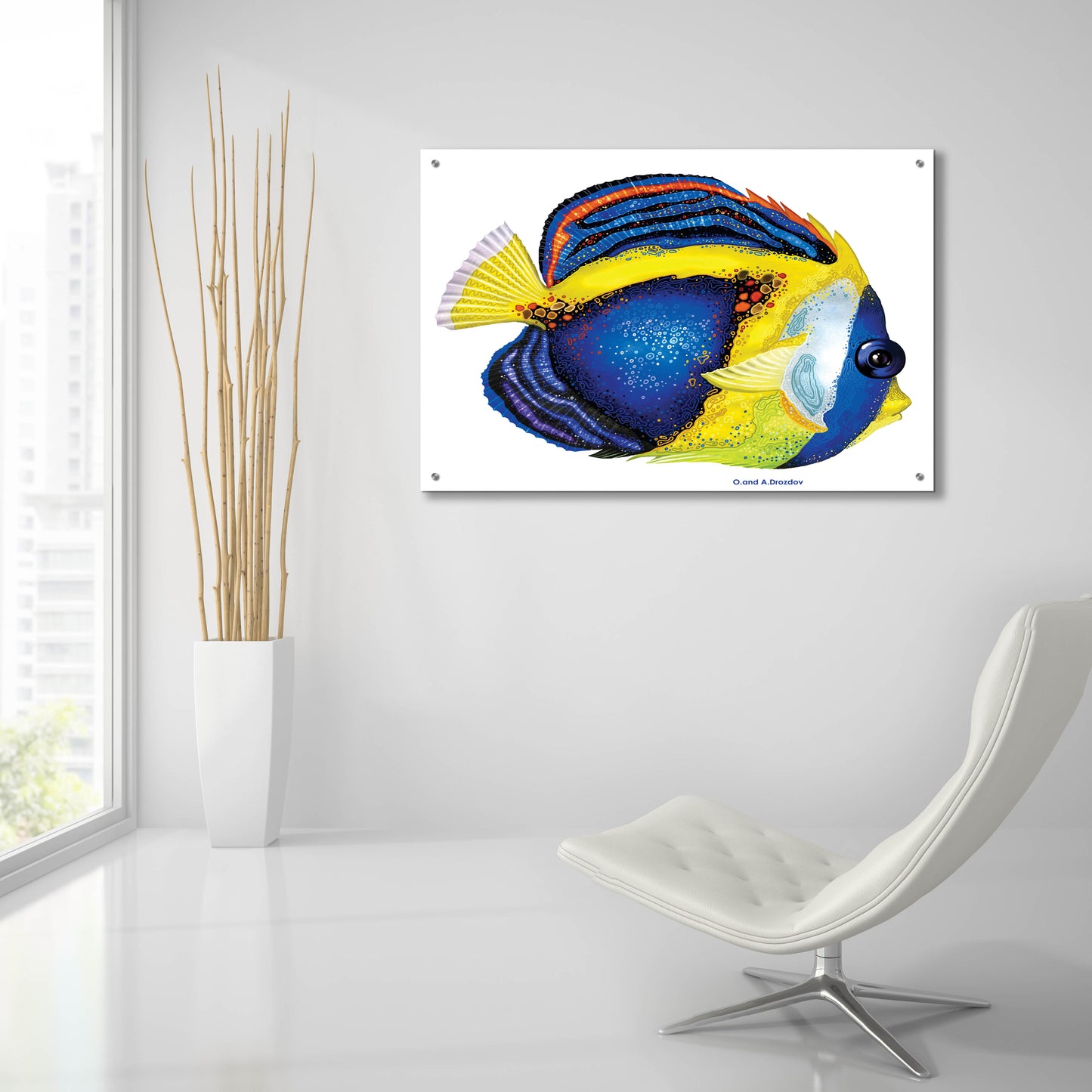 Epic Art 'New Fish 2' by Olga and Alexey Drozdov, Acrylic Glass Wall Art,36x24