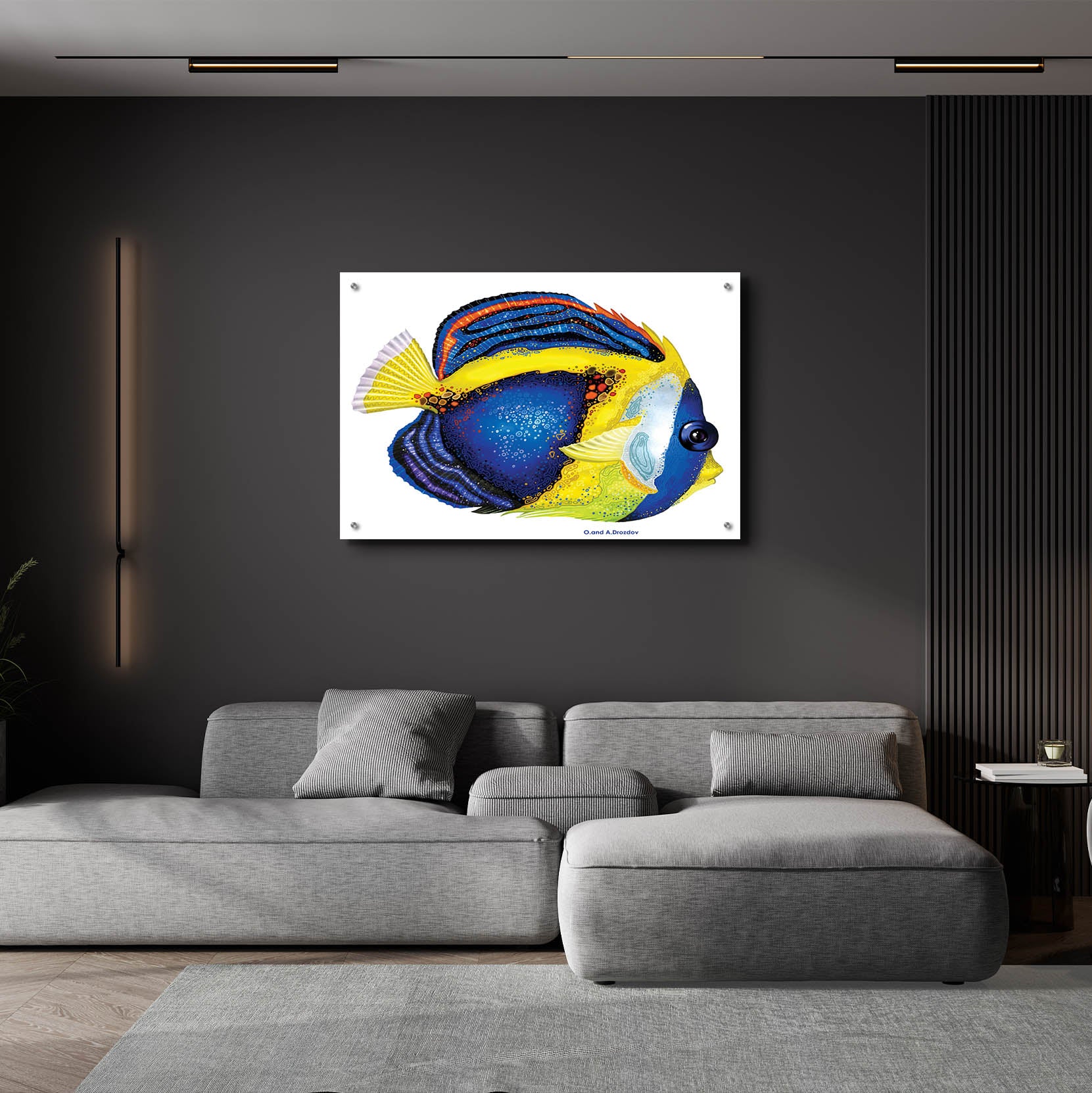 Epic Art 'New Fish 2' by Olga and Alexey Drozdov, Acrylic Glass Wall Art,36x24