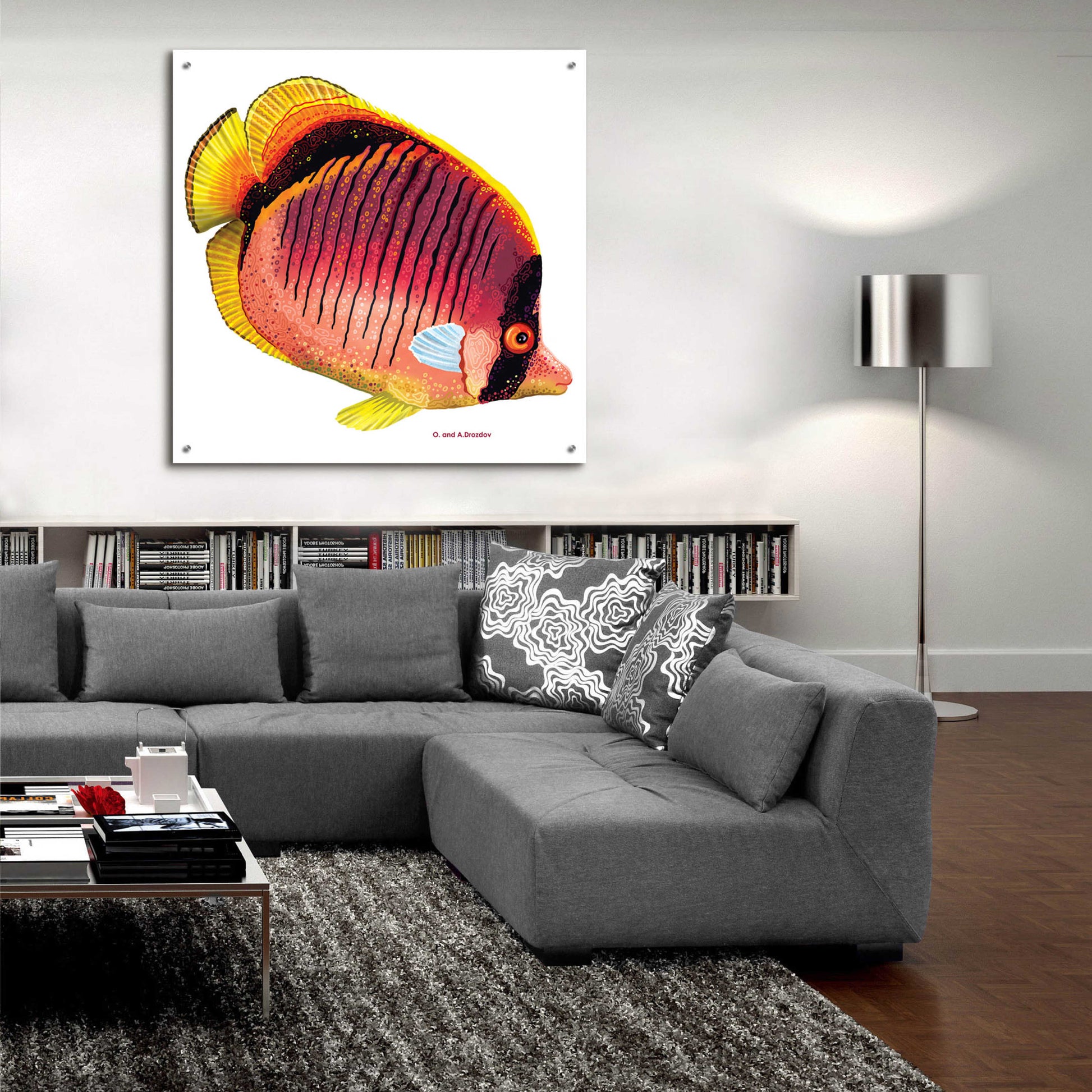 Epic Art 'New Fish 1' by Olga and Alexey Drozdov, Acrylic Glass Wall Art,36x36