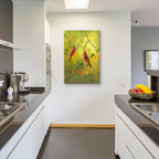 Epic Art 'Autumn Cardinals' by Patricia Feathers, Acrylic Glass Wall Art,24x36