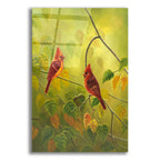 Epic Art 'Autumn Cardinals' by Patricia Feathers, Acrylic Glass Wall Art