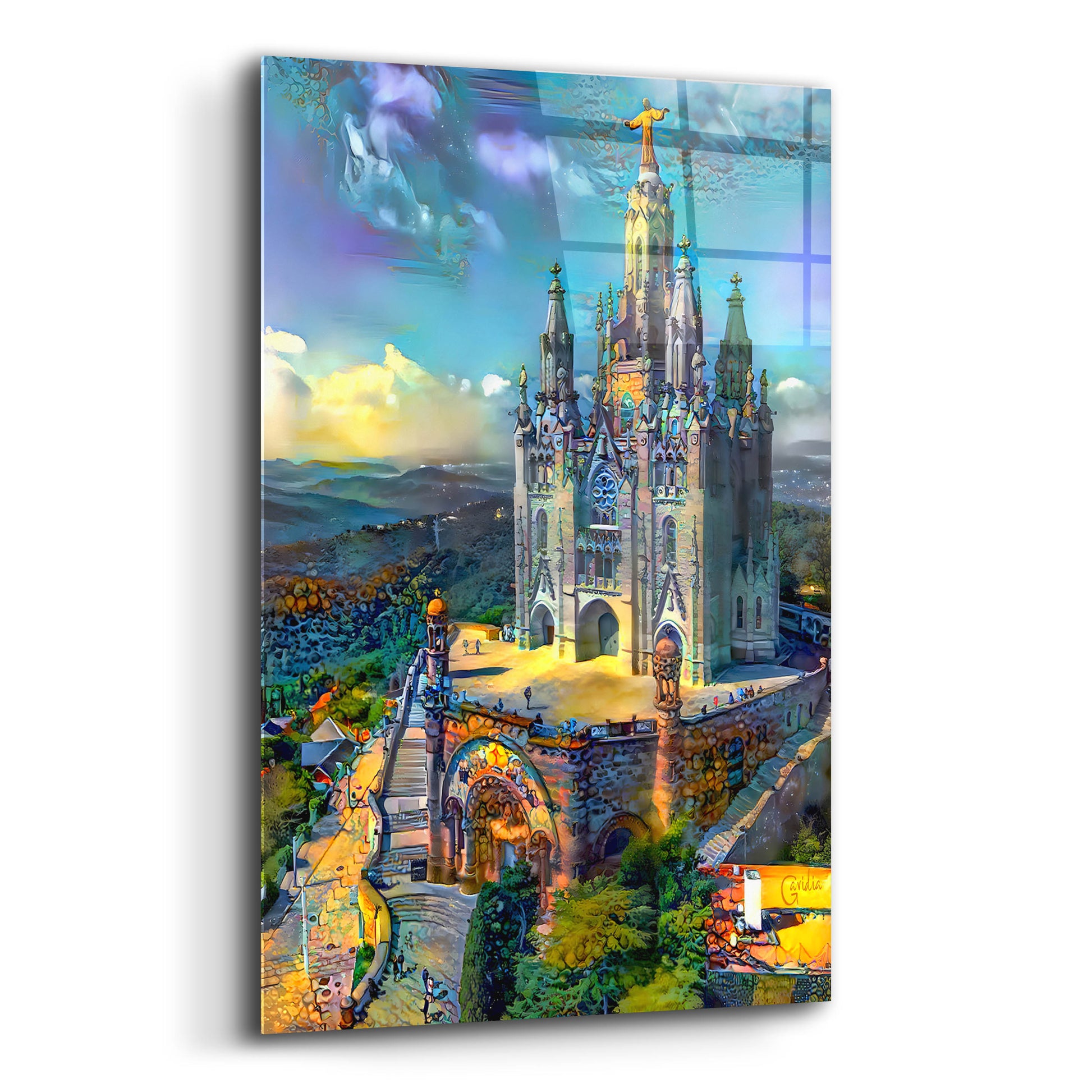 Epic Art 'Barcelona Spain Tibidabo Church' by Pedro Gavidia, Acrylic Glass Wall Art,12x16