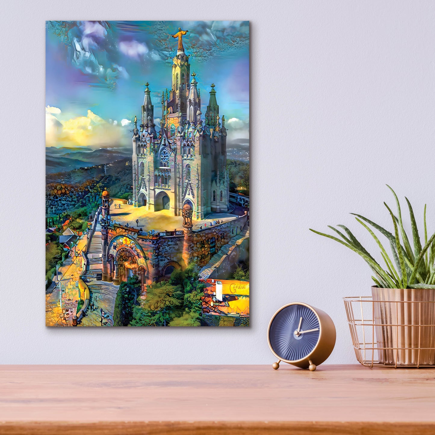 Epic Art 'Barcelona Spain Tibidabo Church' by Pedro Gavidia, Acrylic Glass Wall Art,12x16