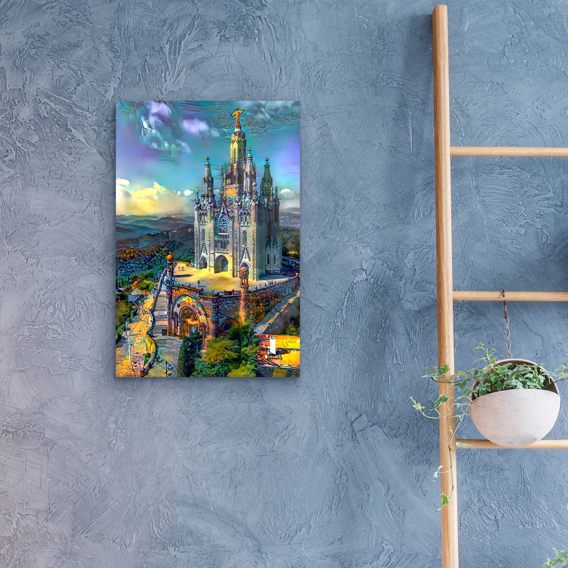 Epic Art 'Barcelona Spain Tibidabo Church' by Pedro Gavidia, Acrylic Glass Wall Art,16x24