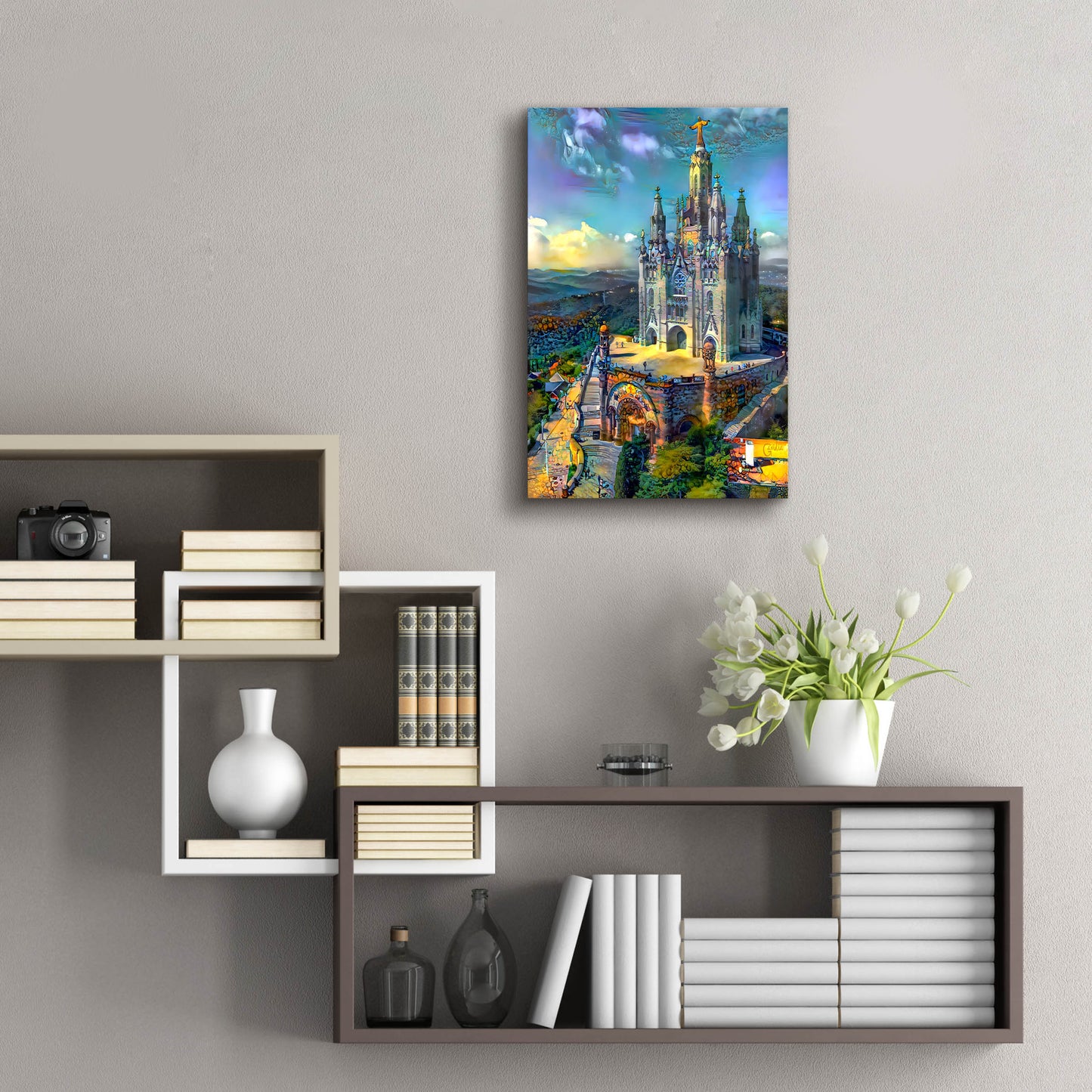 Epic Art 'Barcelona Spain Tibidabo Church' by Pedro Gavidia, Acrylic Glass Wall Art,16x24