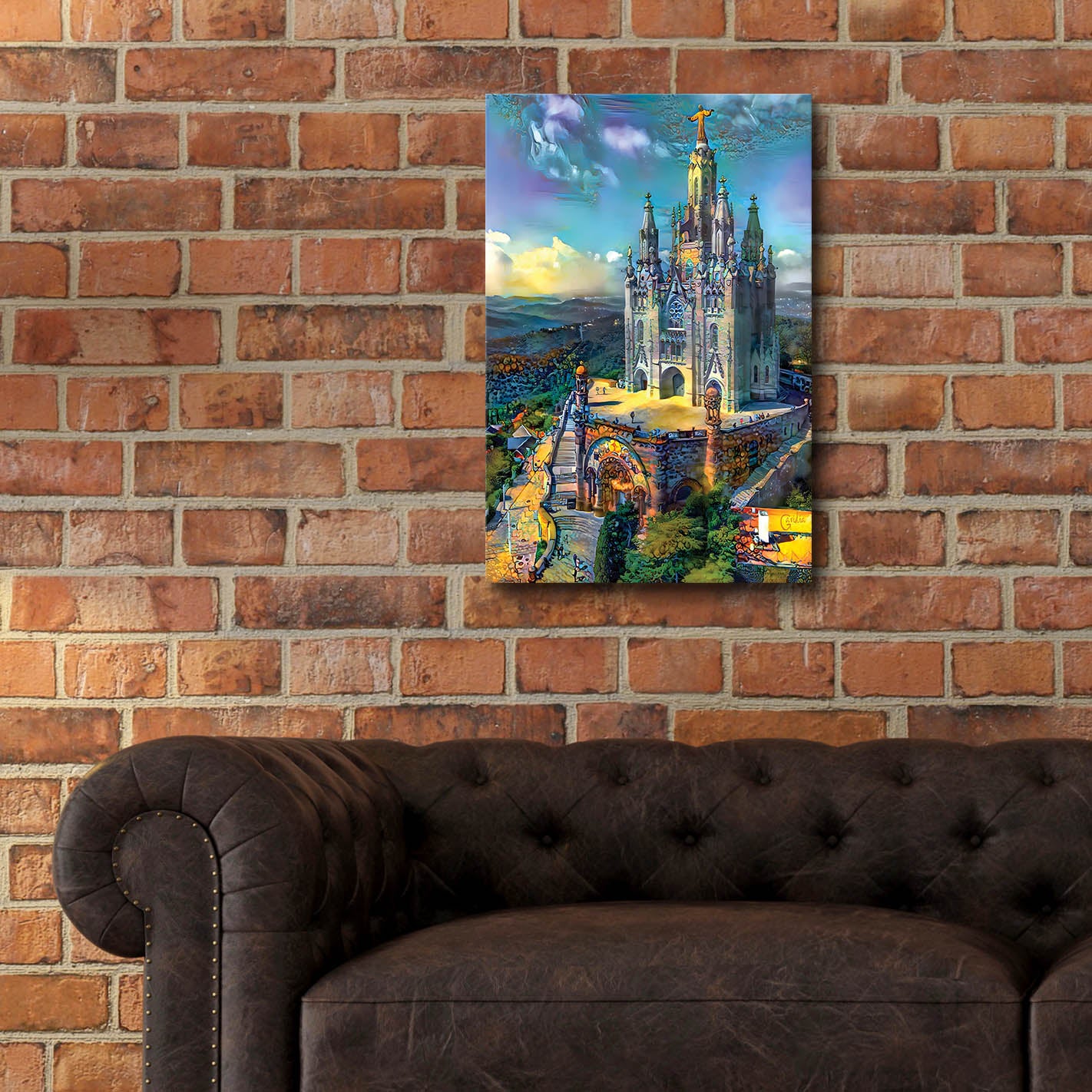 Epic Art 'Barcelona Spain Tibidabo Church' by Pedro Gavidia, Acrylic Glass Wall Art,16x24