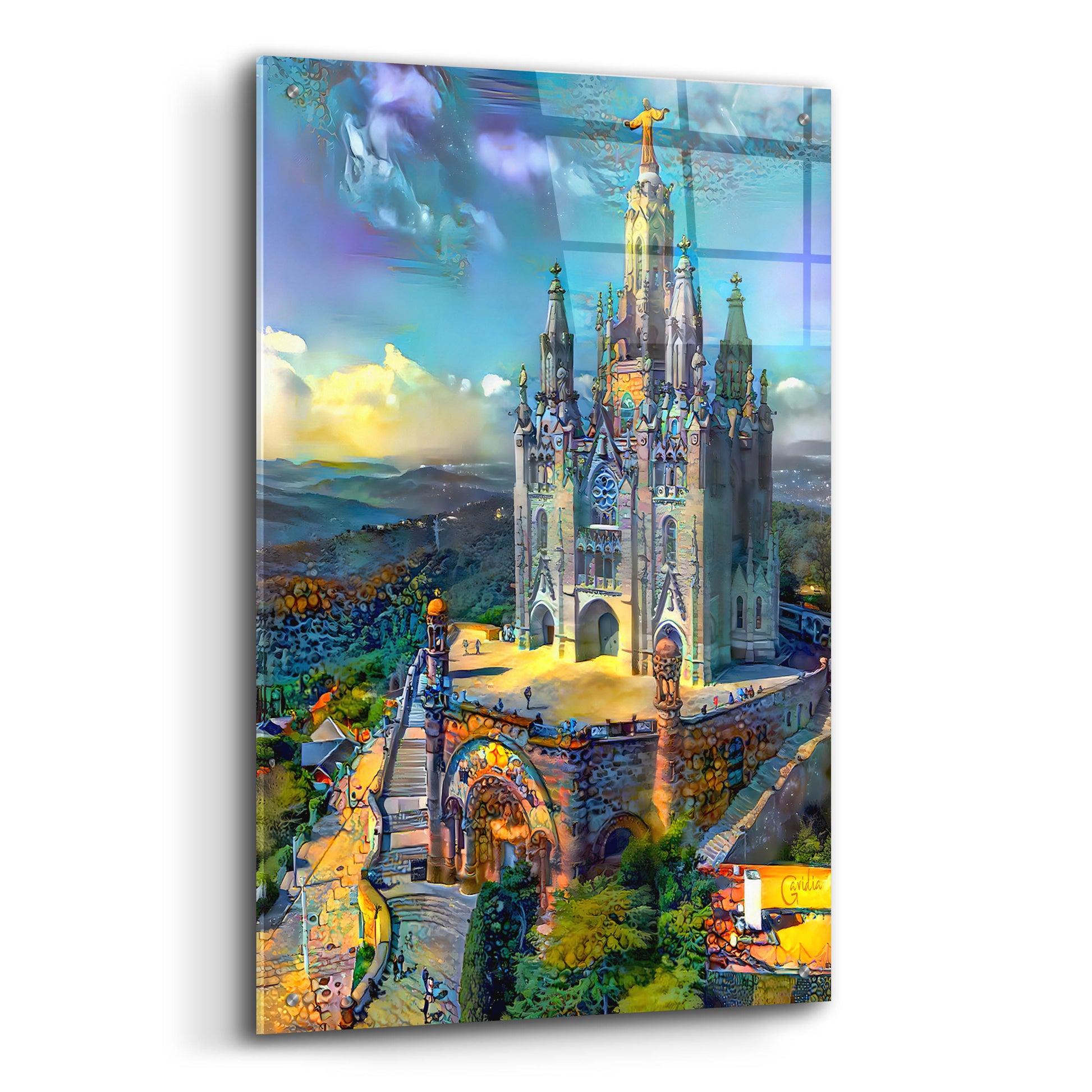 Epic Art 'Barcelona Spain Tibidabo Church' by Pedro Gavidia, Acrylic Glass Wall Art,24x36