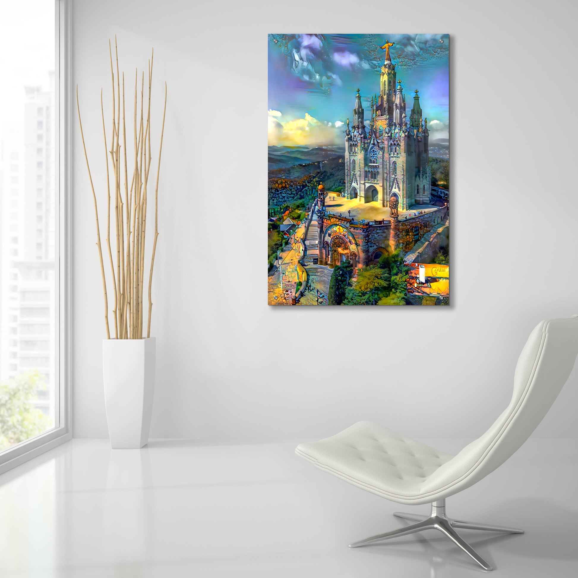 Epic Art 'Barcelona Spain Tibidabo Church' by Pedro Gavidia, Acrylic Glass Wall Art,24x36