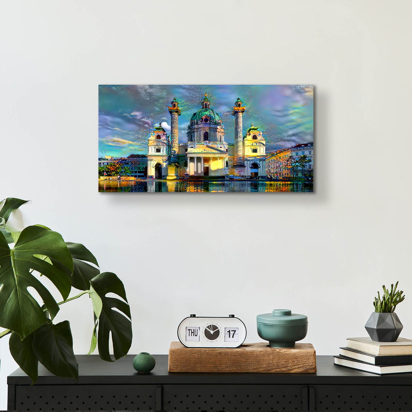 Epic Art 'Vienna Austria Karlskirche' by Pedro Gavidia, Acrylic Glass Wall Art,24x12