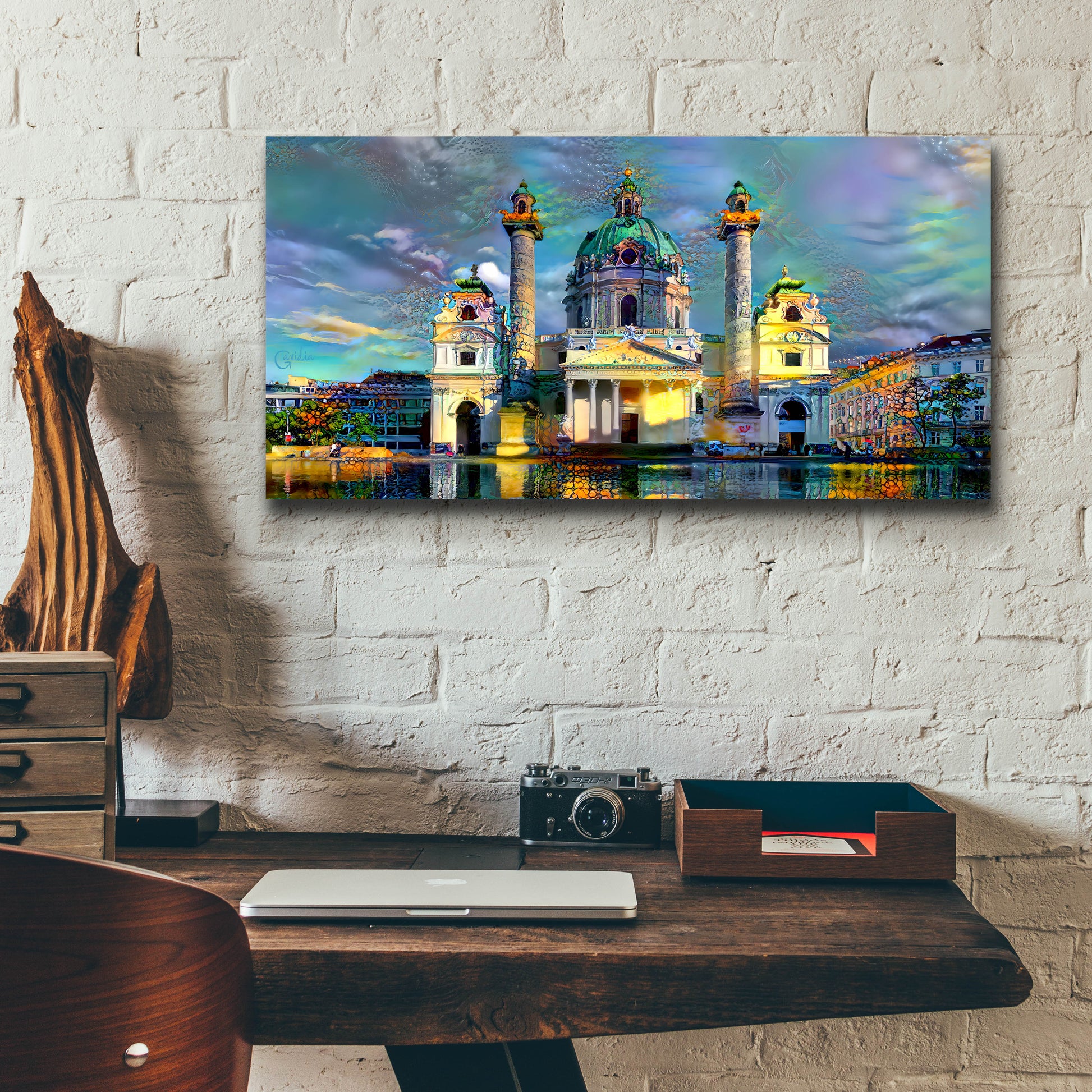 Epic Art 'Vienna Austria Karlskirche' by Pedro Gavidia, Acrylic Glass Wall Art,24x12