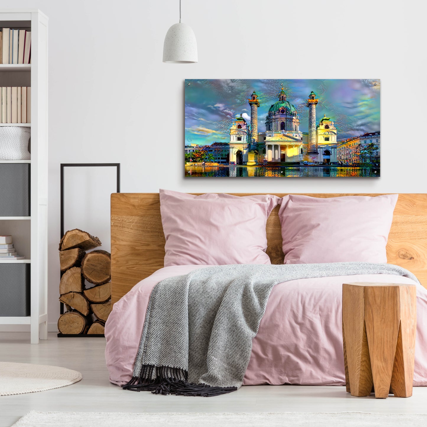 Epic Art 'Vienna Austria Karlskirche' by Pedro Gavidia, Acrylic Glass Wall Art,48x24