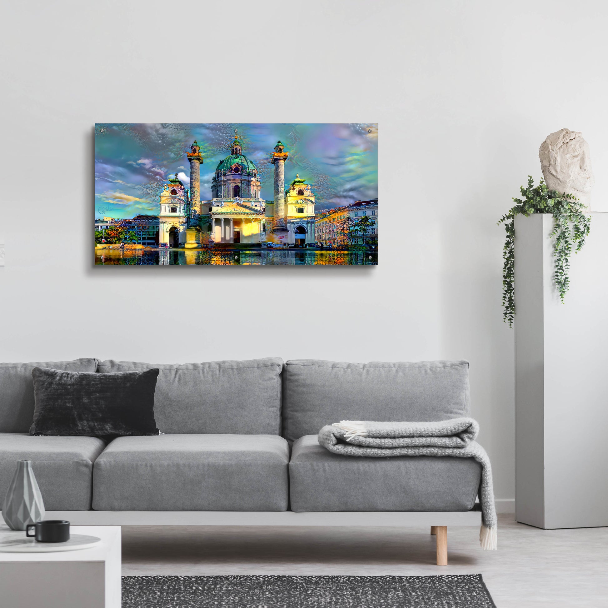 Epic Art 'Vienna Austria Karlskirche' by Pedro Gavidia, Acrylic Glass Wall Art,48x24