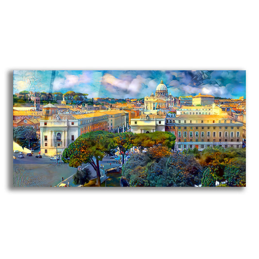 Epic Art 'Vaticano San Pedro from San Angelo' by Pedro Gavidia, Acrylic Glass Wall Art