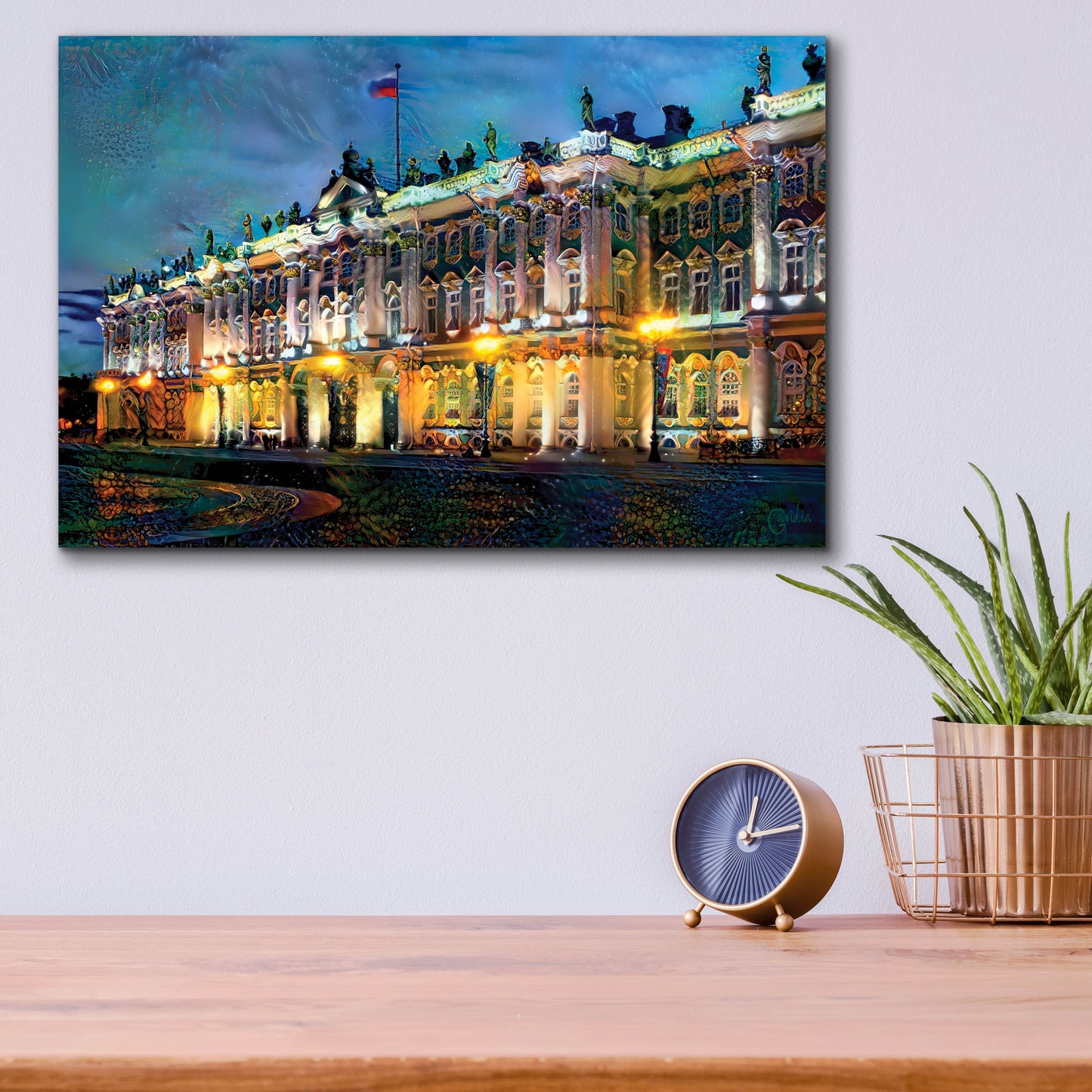 Epic Art 'Saint Petersburg Russia Hermitage Museum' by Pedro Gavidia, Acrylic Glass Wall Art,16x12