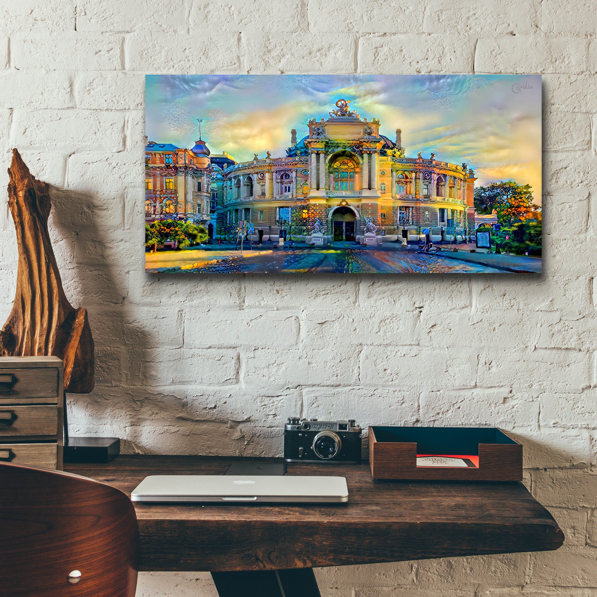 Epic Art 'Odessa Ukraine Opera and Ballet Theater' by Pedro Gavidia, Acrylic Glass Wall Art,24x12