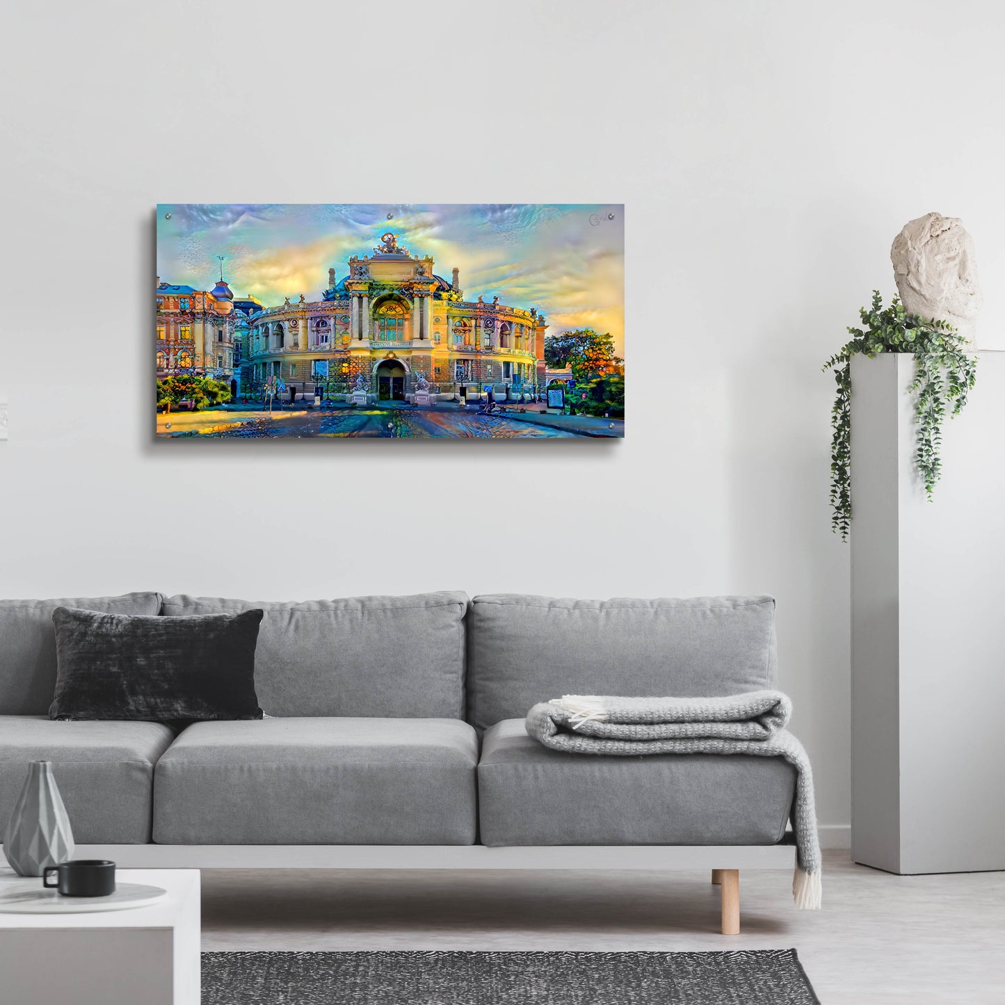 Epic Art 'Odessa Ukraine Opera and Ballet Theater' by Pedro Gavidia, Acrylic Glass Wall Art,48x24